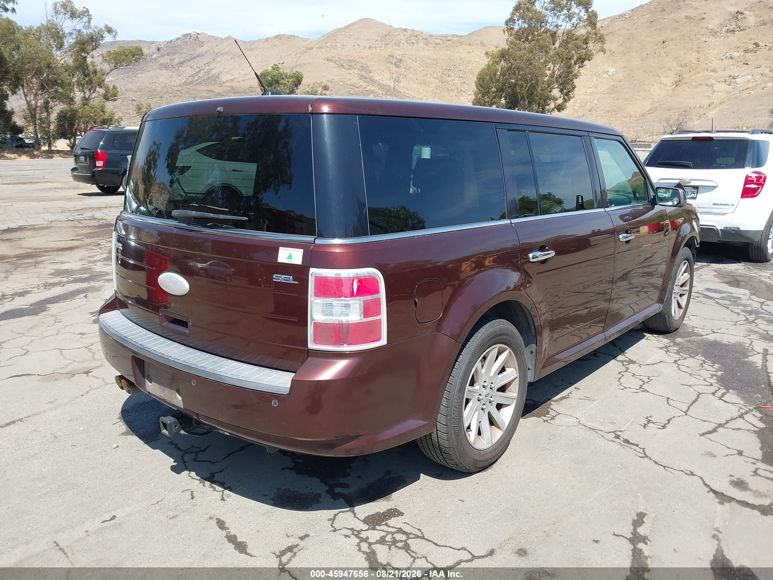 2012 Ford Flex Sel Burgundy vin: 2FMGK5CC9CBD22792