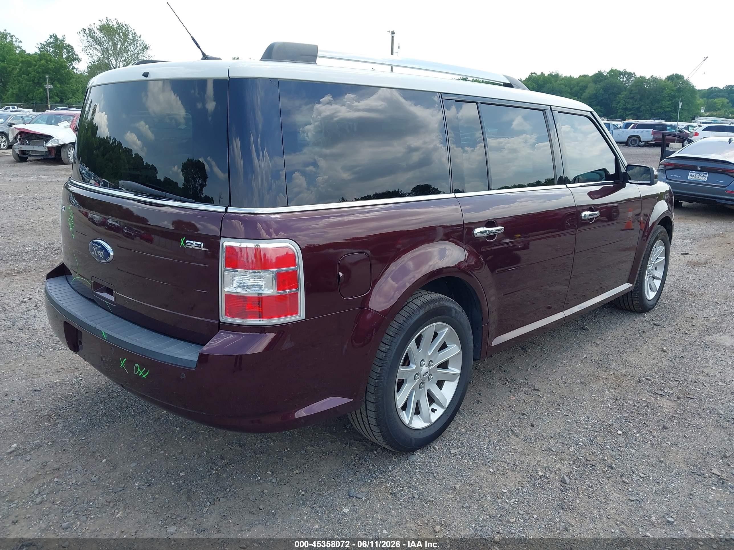 2011 Ford Flex Sel Red vin: 2FMGK5CCXBBD29622