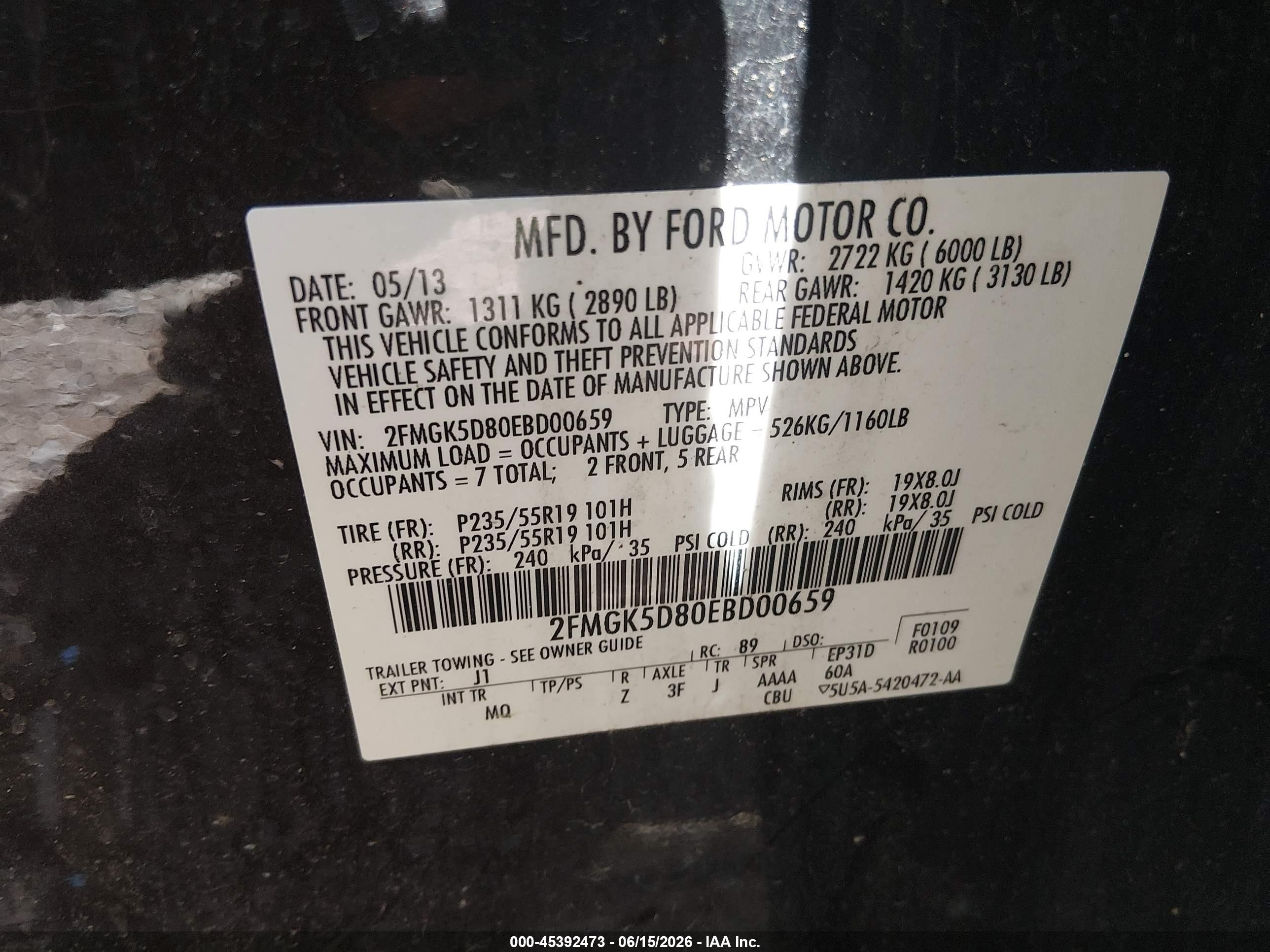 2014 Ford Flex Limited Burgundy vin: 2FMGK5D80EBD00659