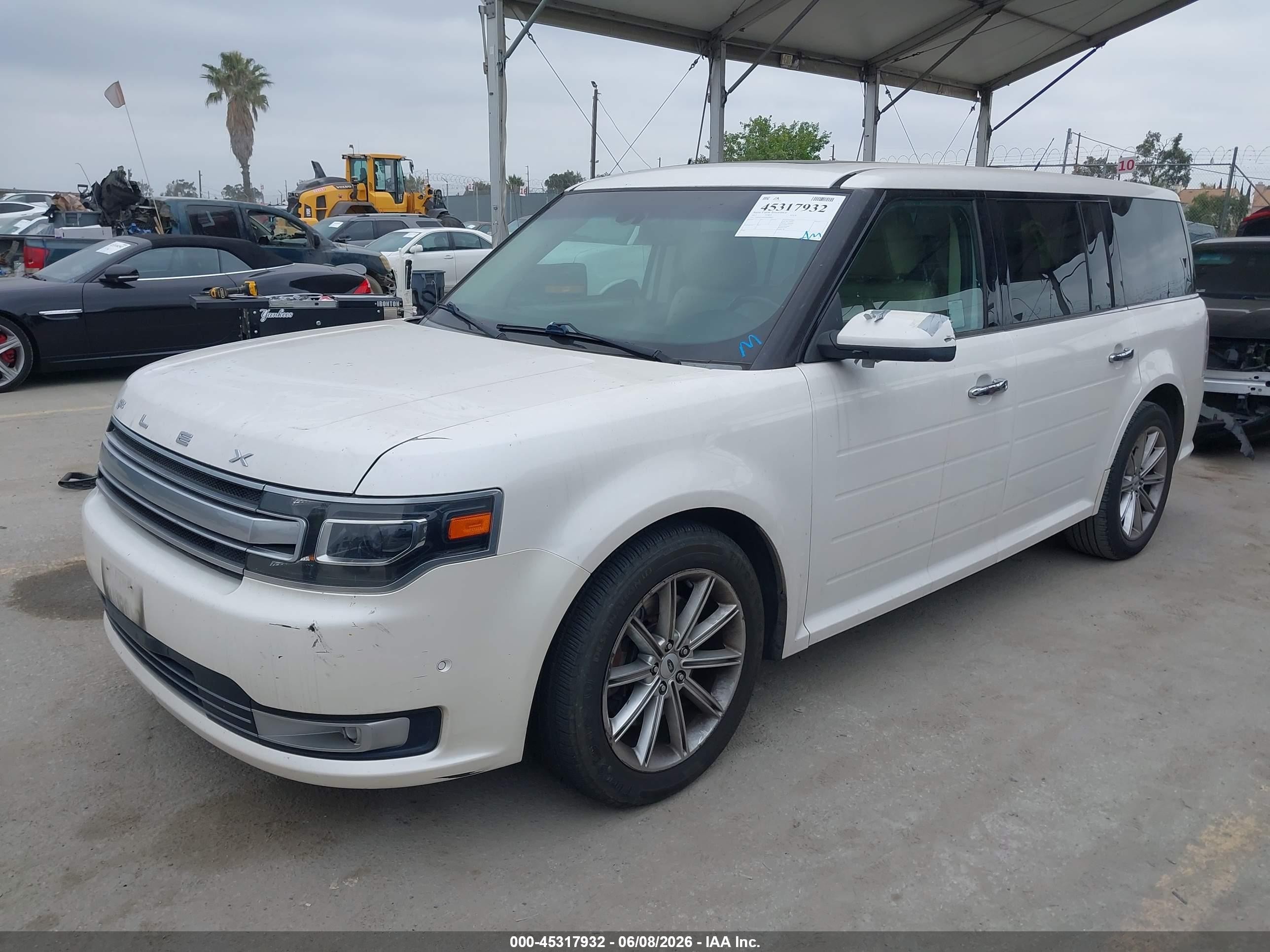 2013 Ford Flex Limited White vin: 2FMGK5D82DBD07093