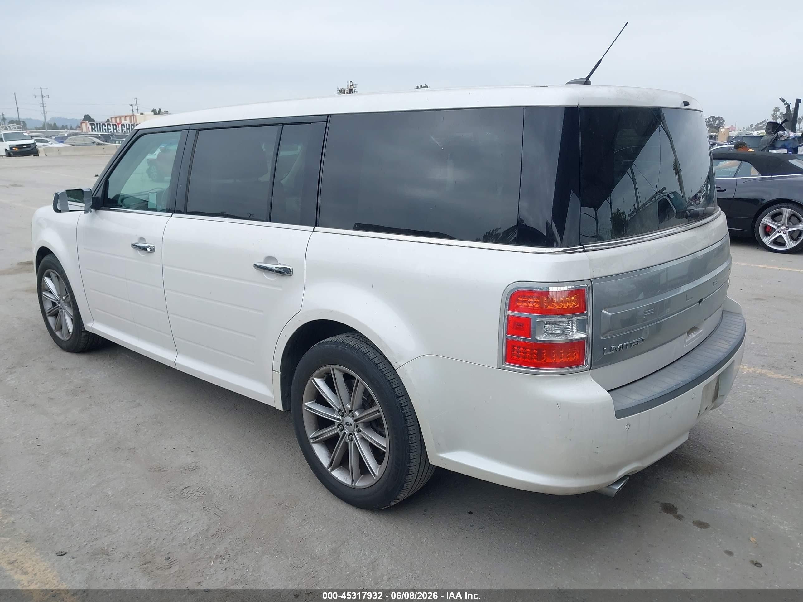 2013 Ford Flex Limited White vin: 2FMGK5D82DBD07093