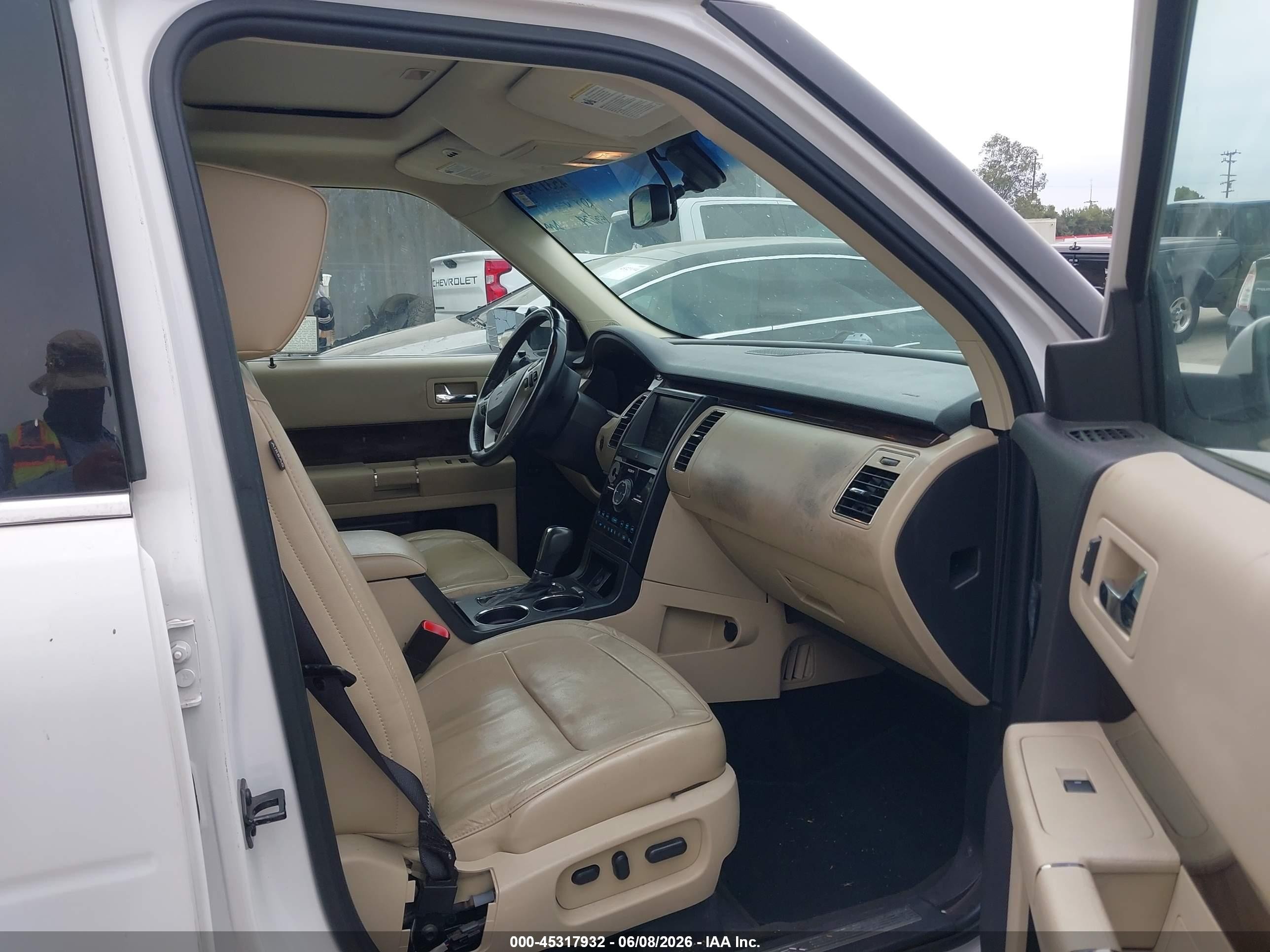 2013 Ford Flex Limited White vin: 2FMGK5D82DBD07093