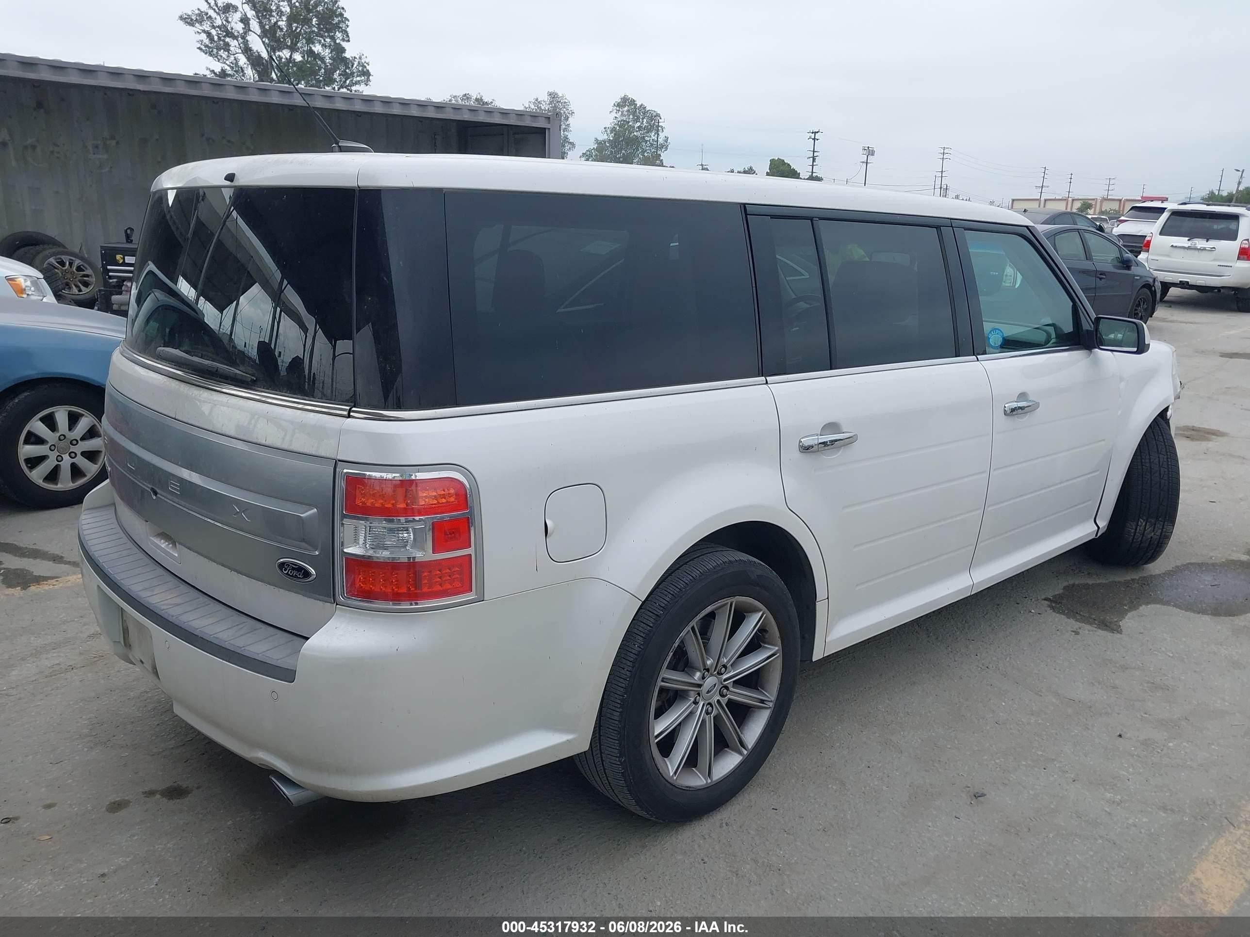 2013 Ford Flex Limited White vin: 2FMGK5D82DBD07093