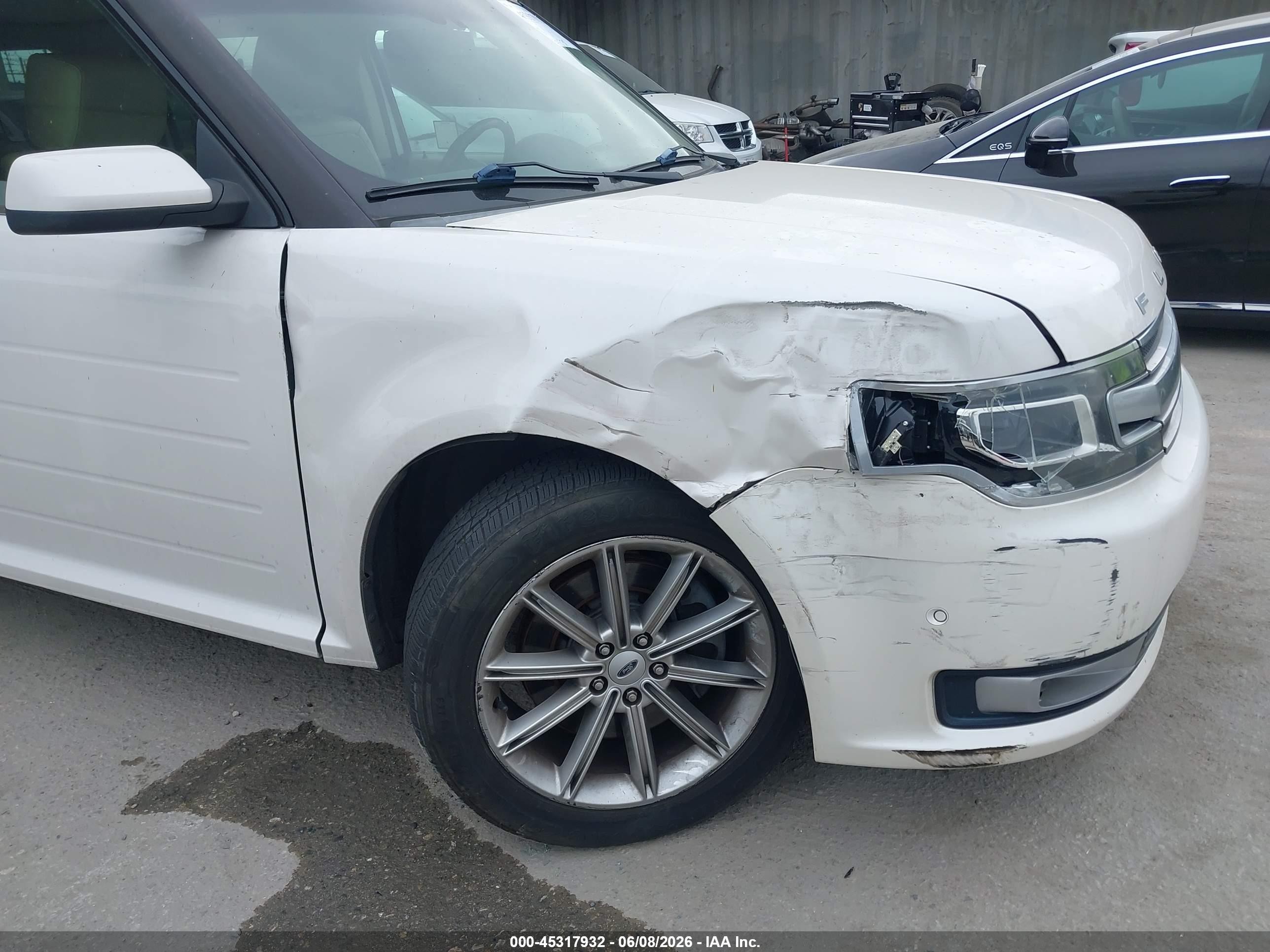 2013 Ford Flex Limited White vin: 2FMGK5D82DBD07093