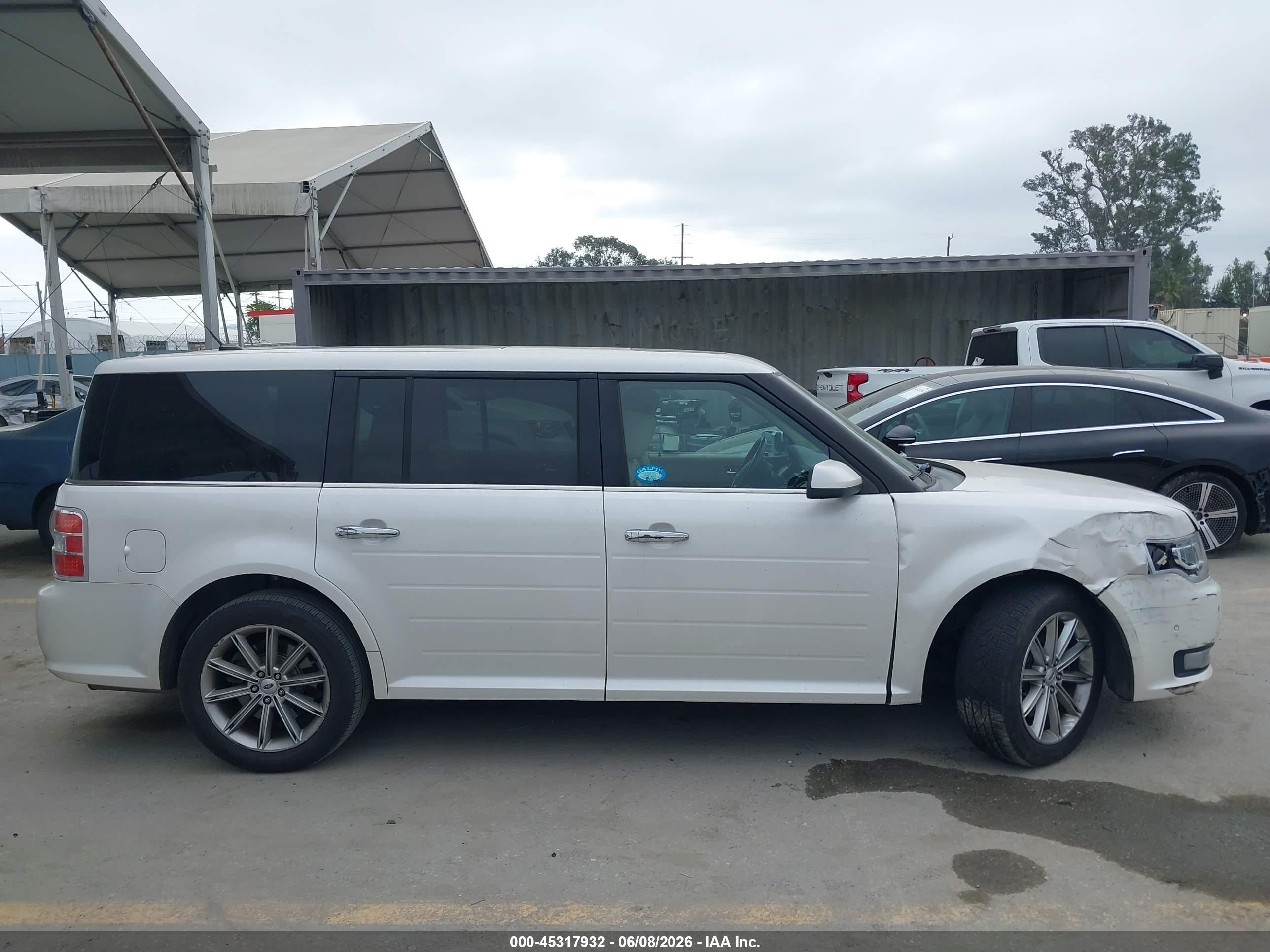 2013 Ford Flex Limited White vin: 2FMGK5D82DBD07093