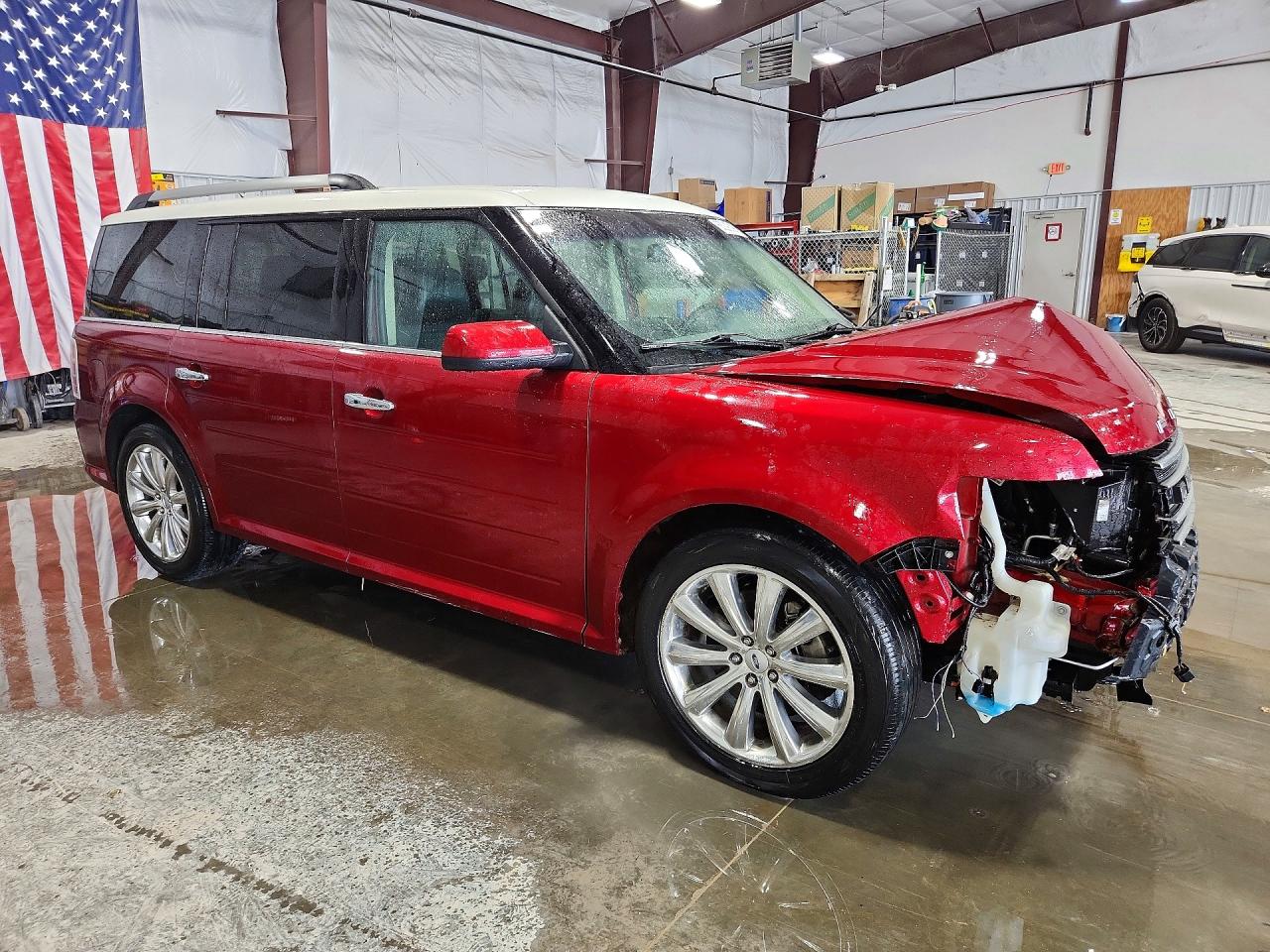 2013 Ford Flex Limited Maroon vin: 2FMGK5D82DBD14576