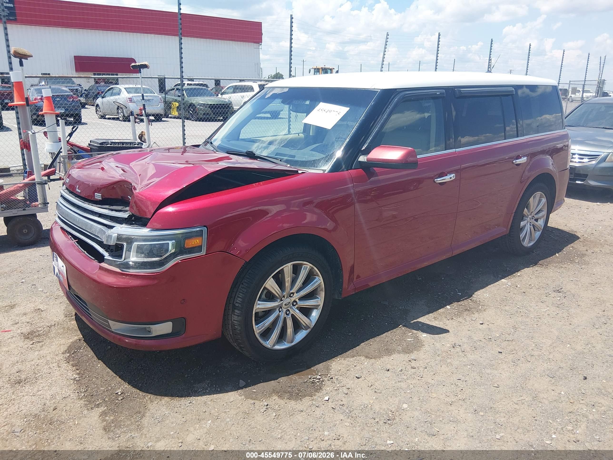 2015 Ford Flex Limited Red vin: 2FMGK5D82FBA13860