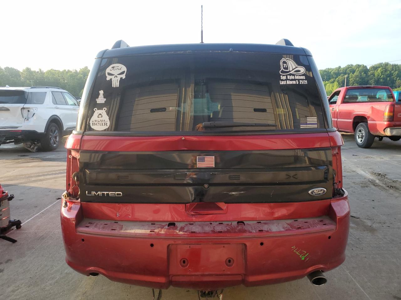 2018 Ford Flex Limited Burgundy vin: 2FMGK5D82JBA22650