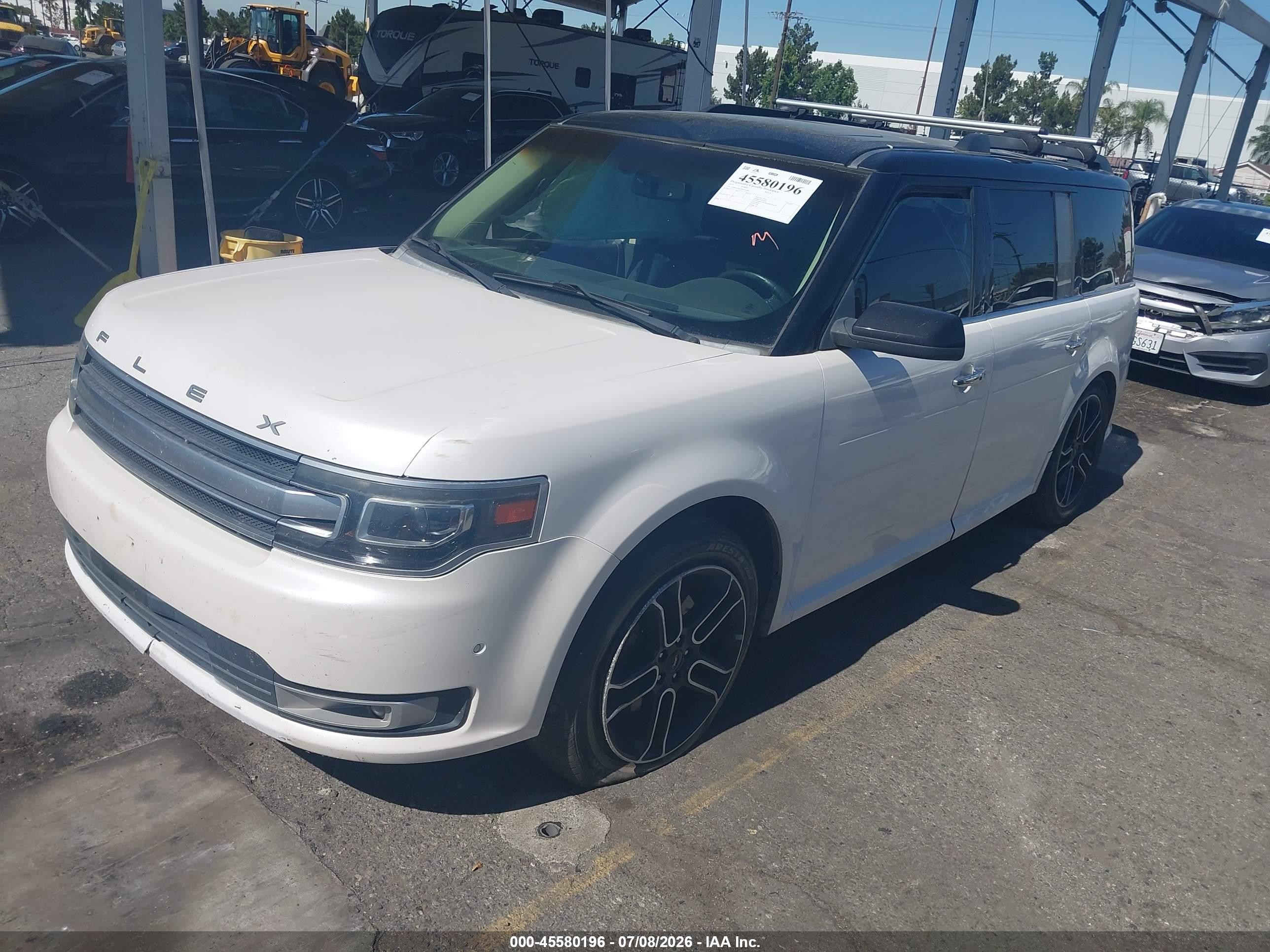 2013 Ford Flex Limited Белый vin: 2FMGK5D83DBD23688