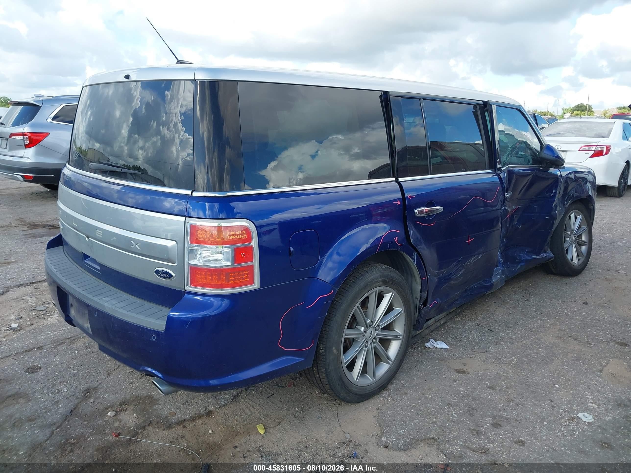 2013 Ford Flex Limited Blue vin: 2FMGK5D83DBD24968