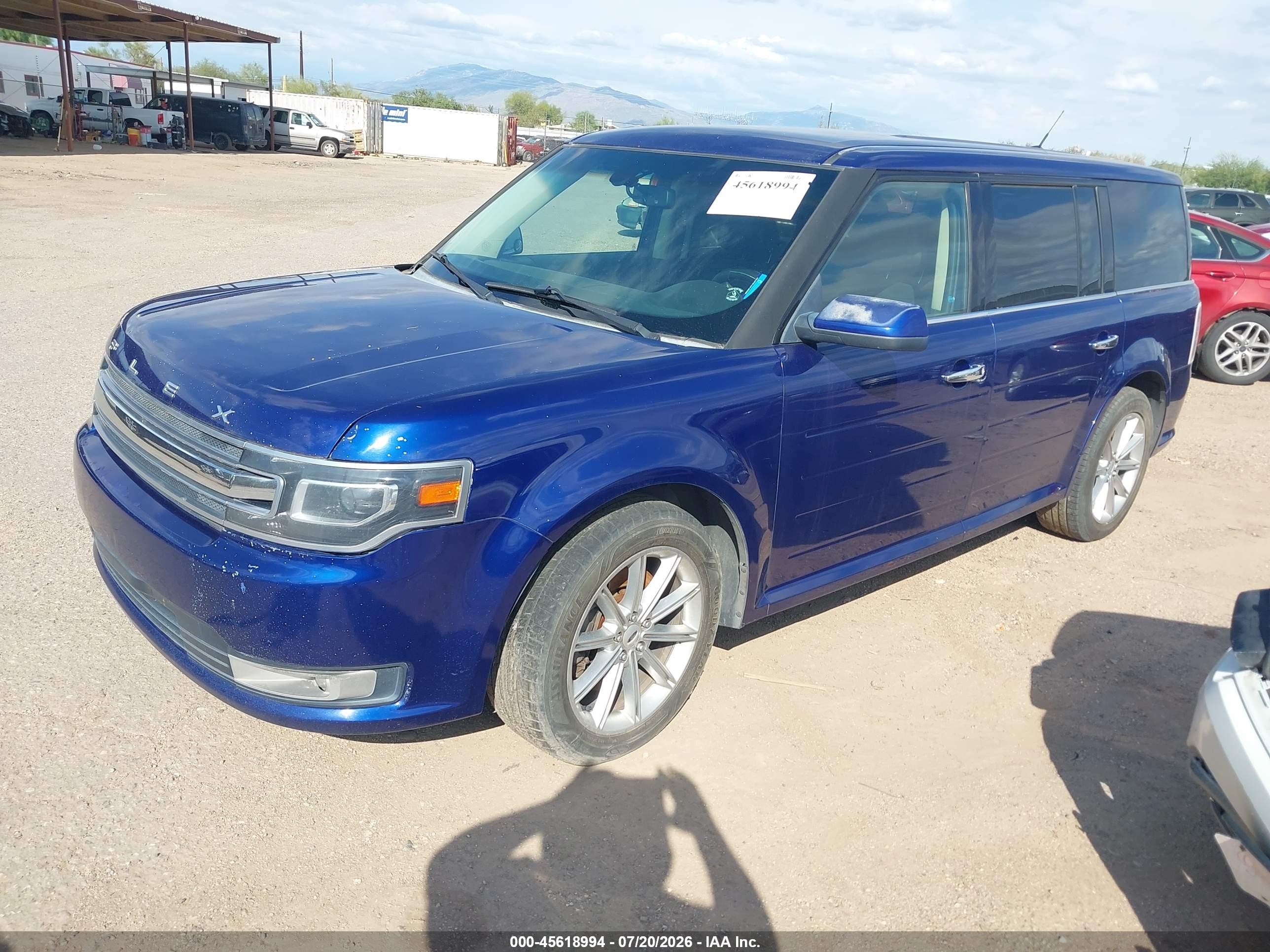 2014 Ford Flex Limited Blue vin: 2FMGK5D83EBD22364