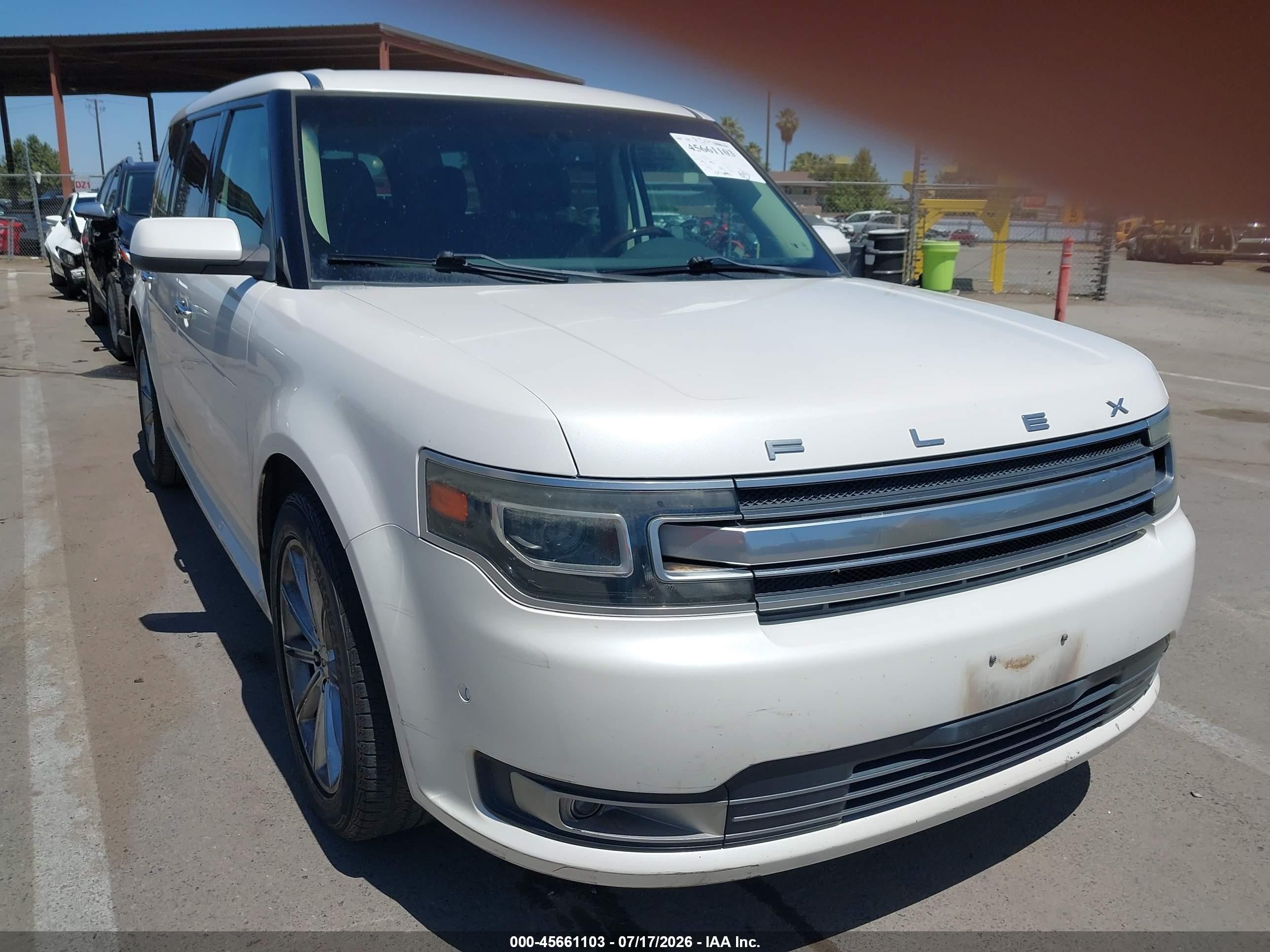2013 Ford Flex Limited White vin: 2FMGK5D84DBD18953