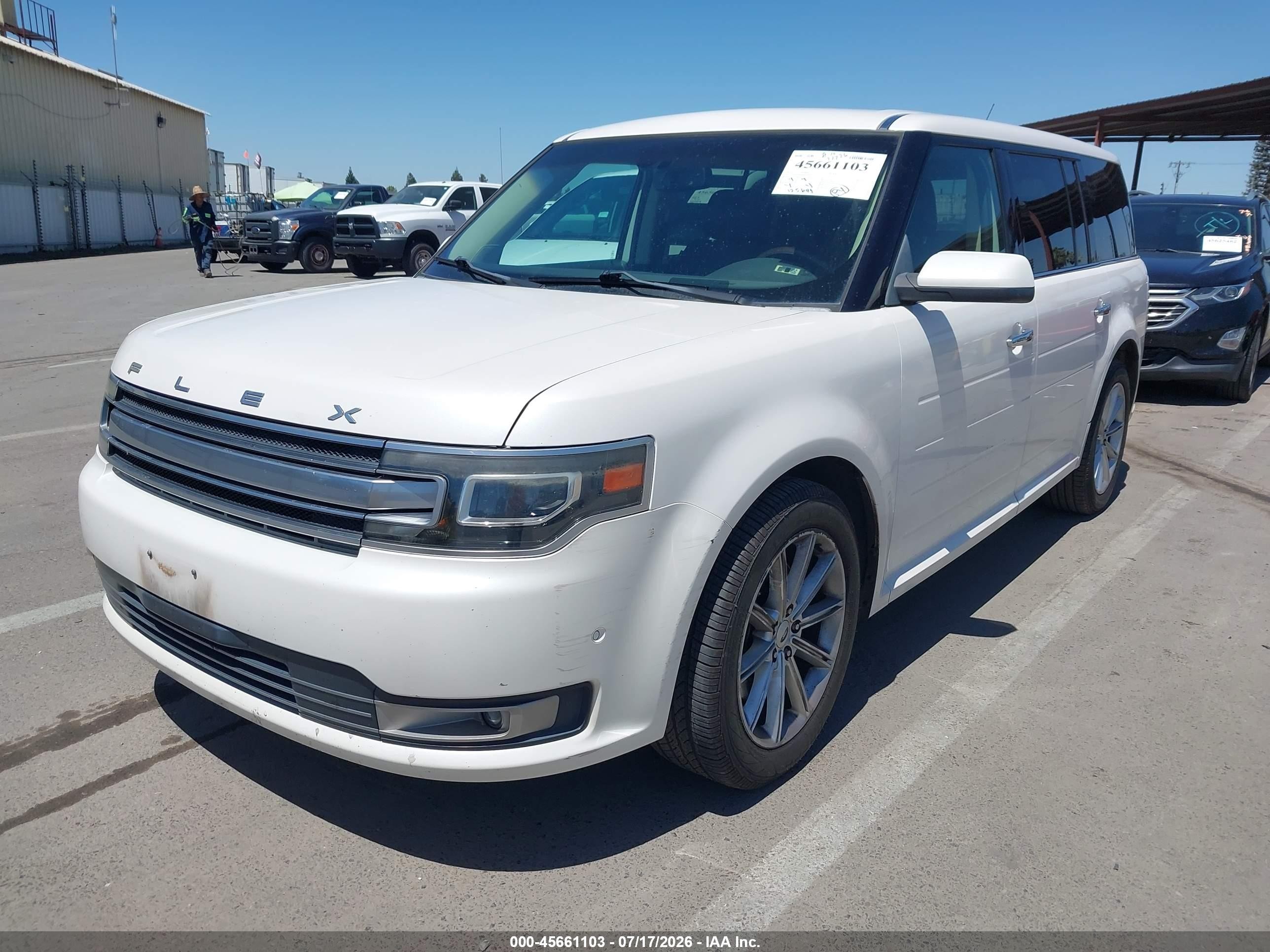 2013 Ford Flex Limited White vin: 2FMGK5D84DBD18953