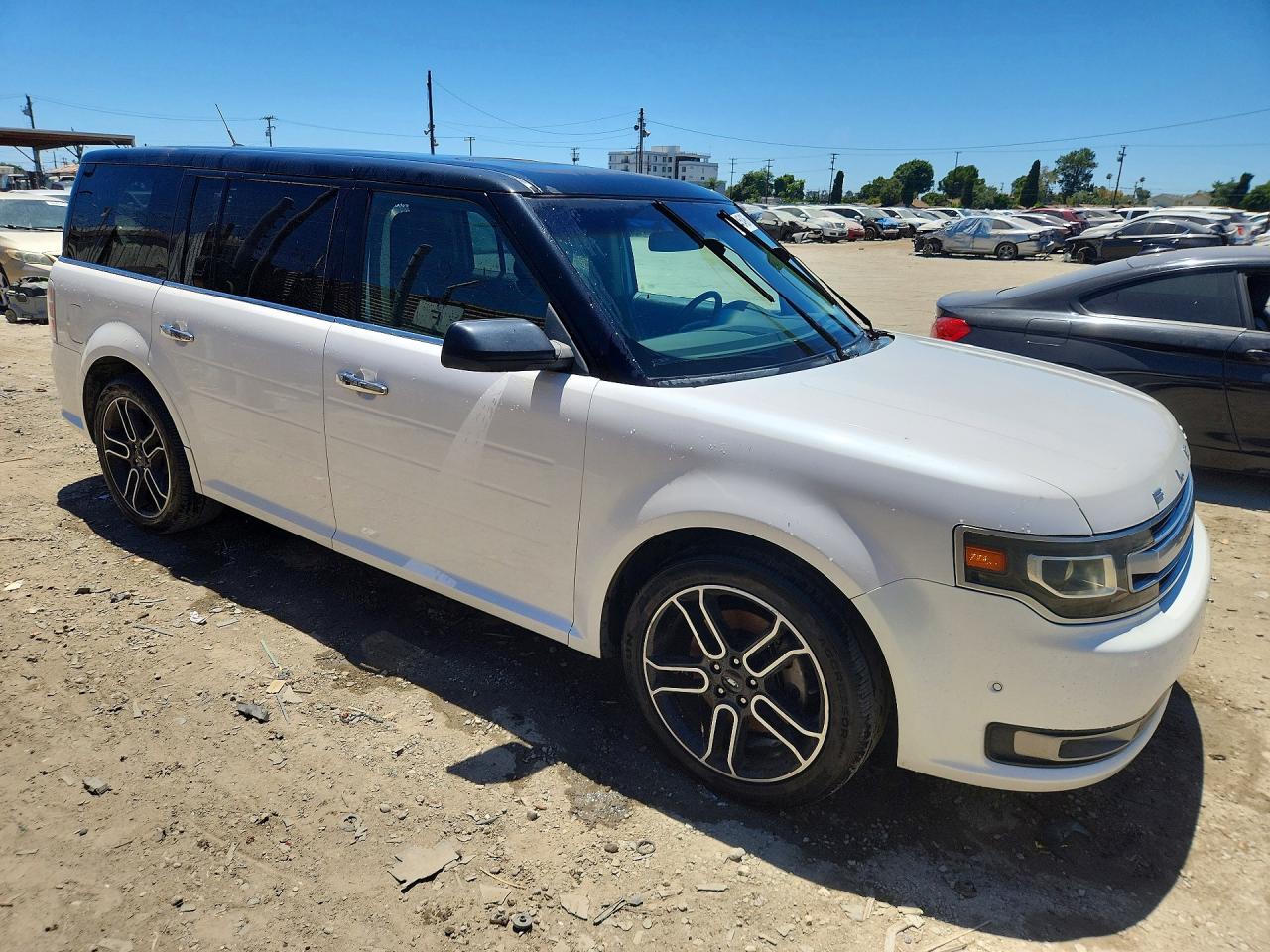 2014 Ford Flex Limited White vin: 2FMGK5D84EBD22731