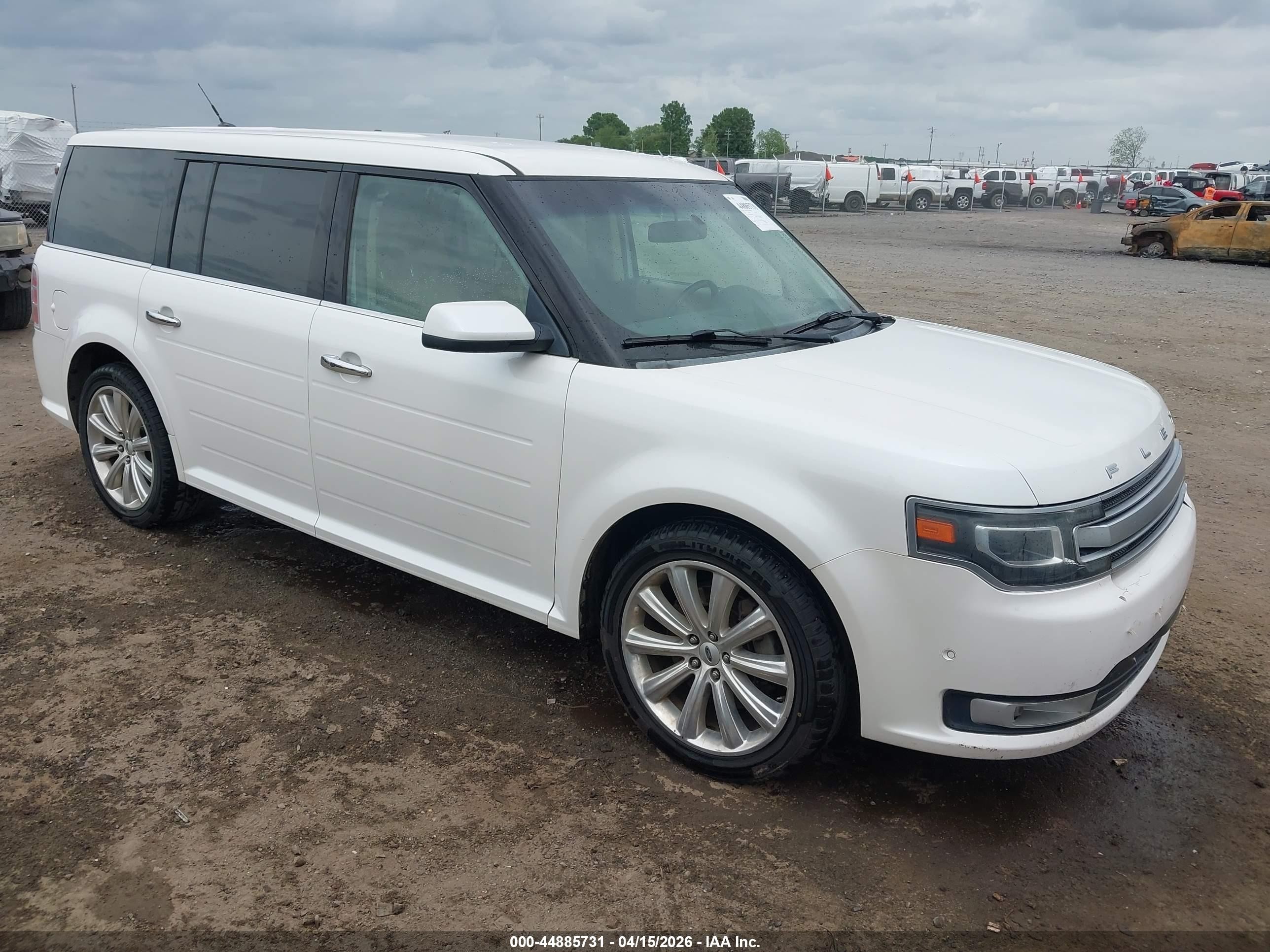 2014 Ford Flex Limited White vin: 2FMGK5D85EBD27520