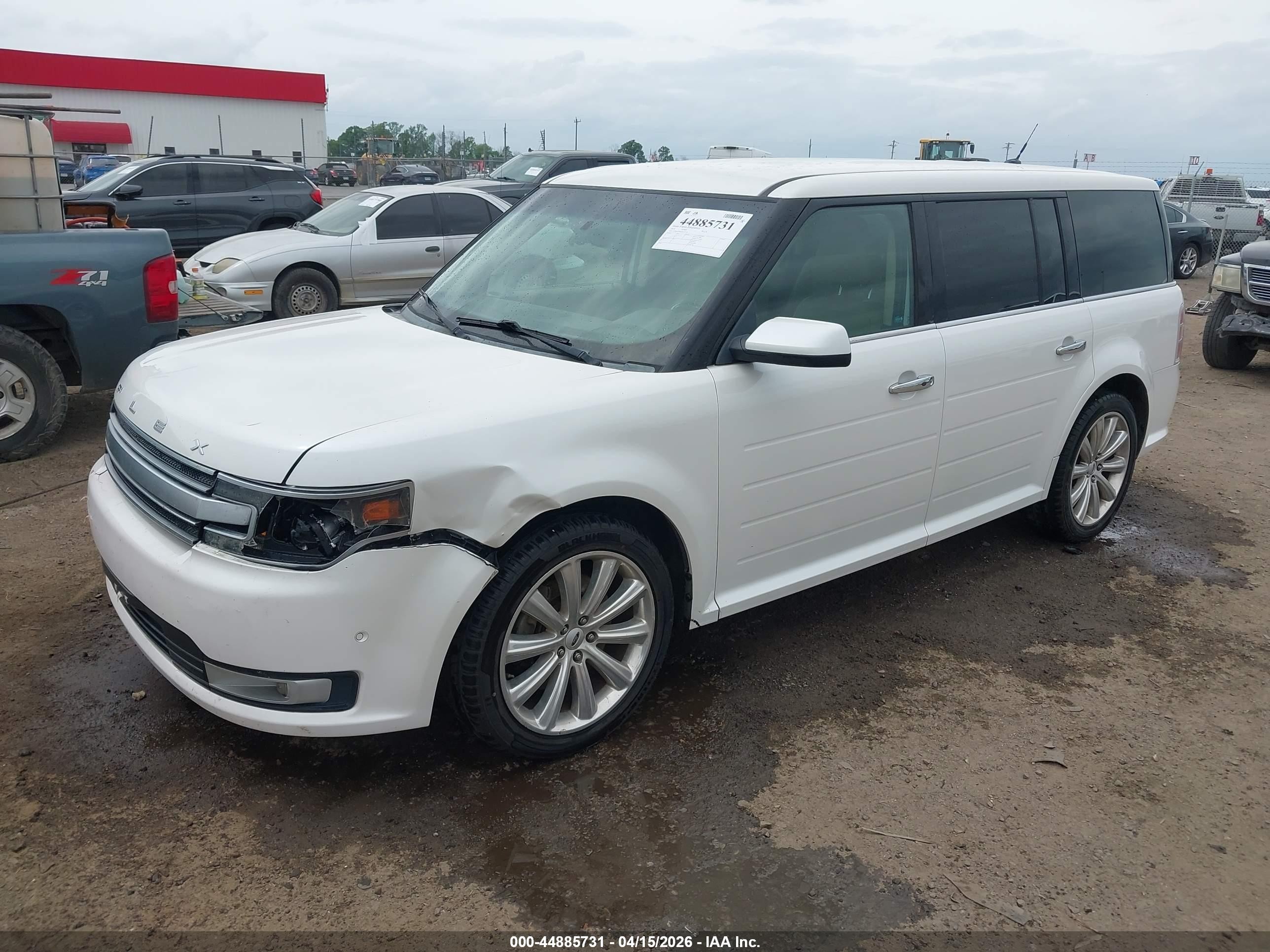 2014 Ford Flex Limited White vin: 2FMGK5D85EBD27520
