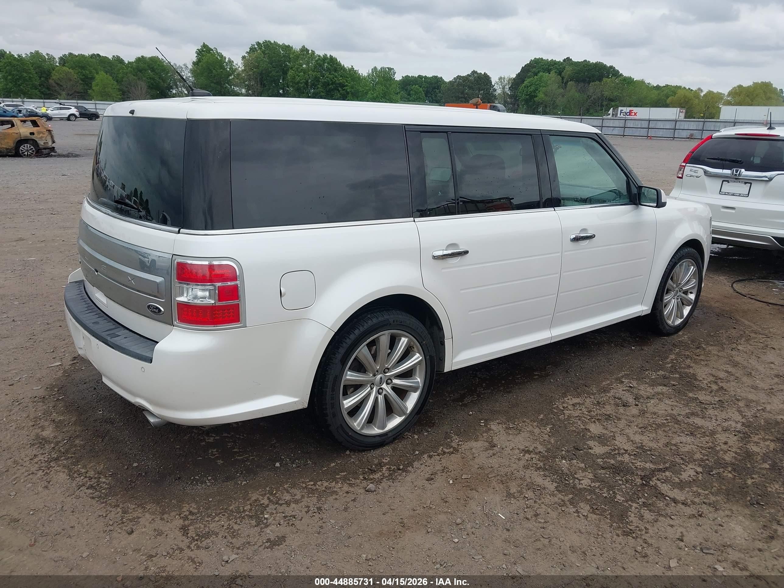 2014 Ford Flex Limited White vin: 2FMGK5D85EBD27520