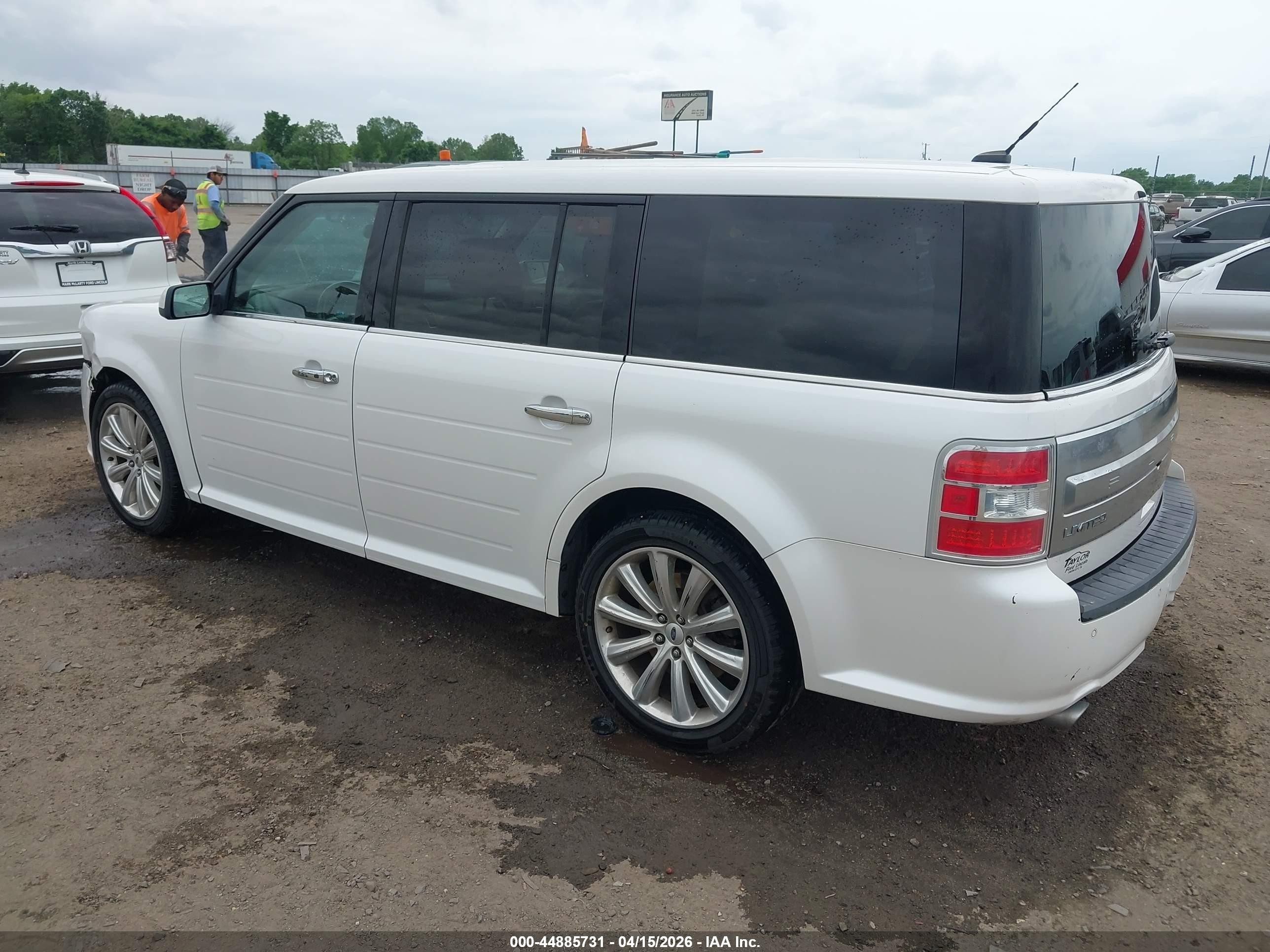 2014 Ford Flex Limited White vin: 2FMGK5D85EBD27520