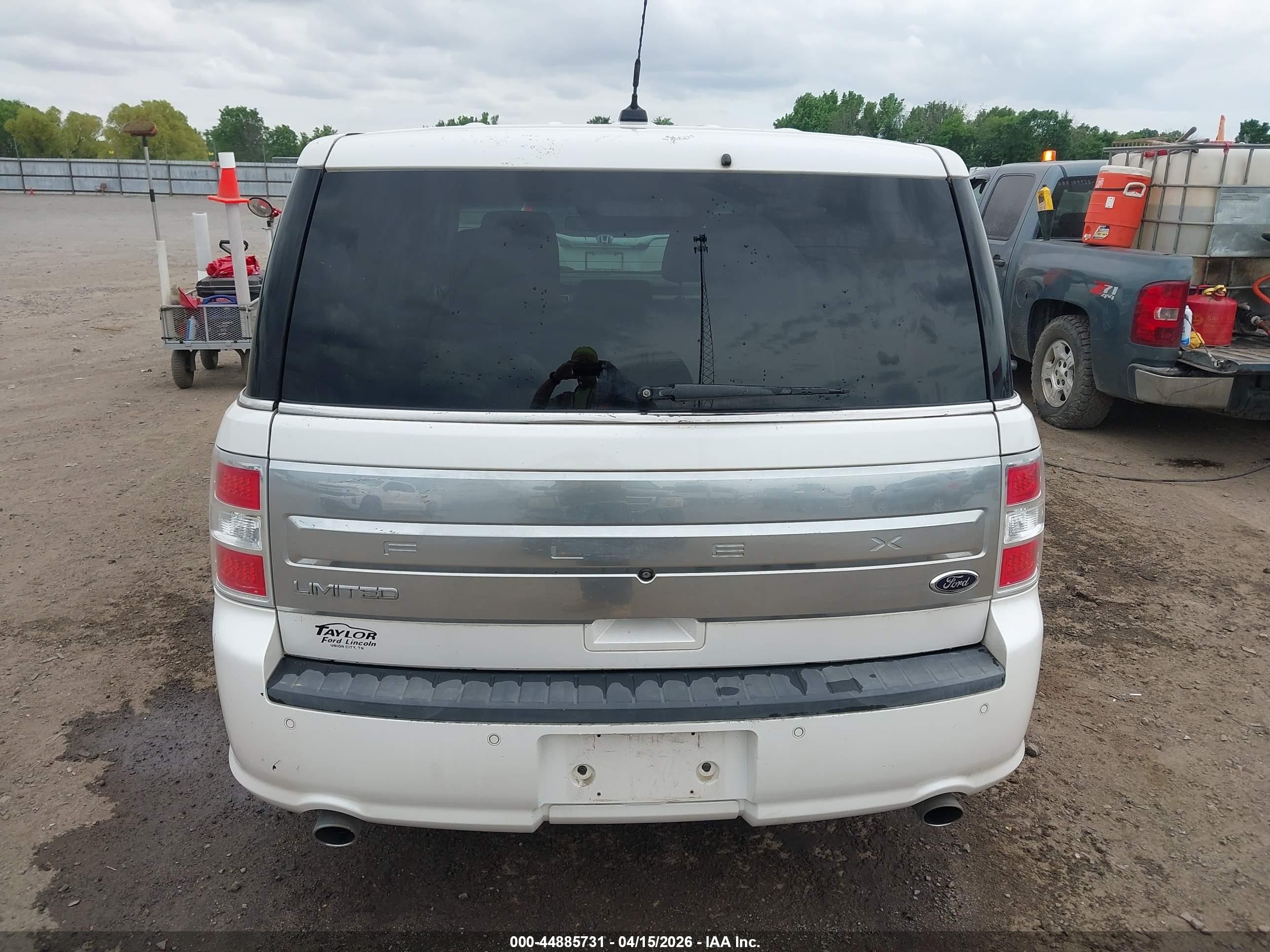 2014 Ford Flex Limited White vin: 2FMGK5D85EBD27520