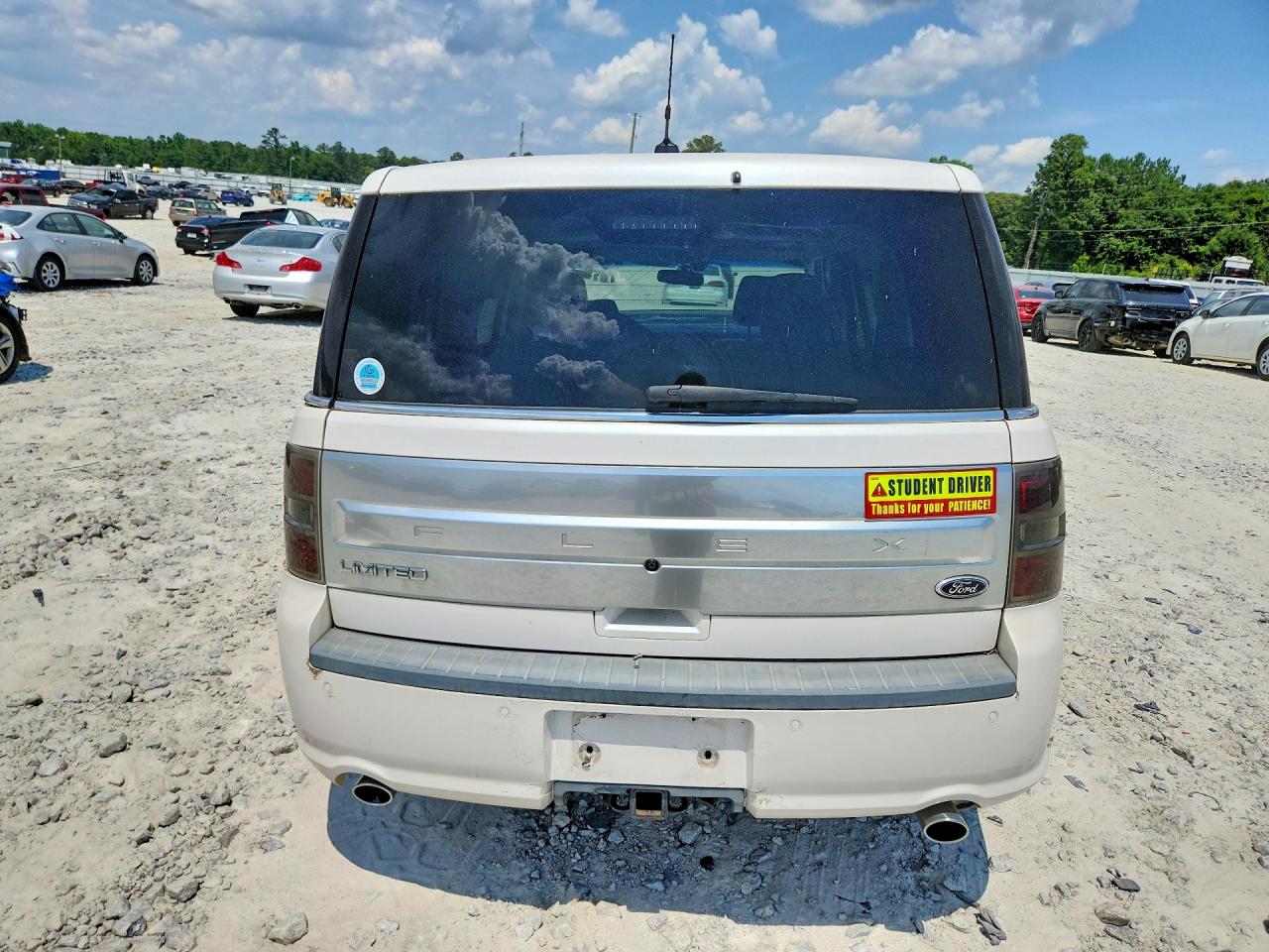 2013 Ford Flex Limited White vin: 2FMGK5D86DBD09249