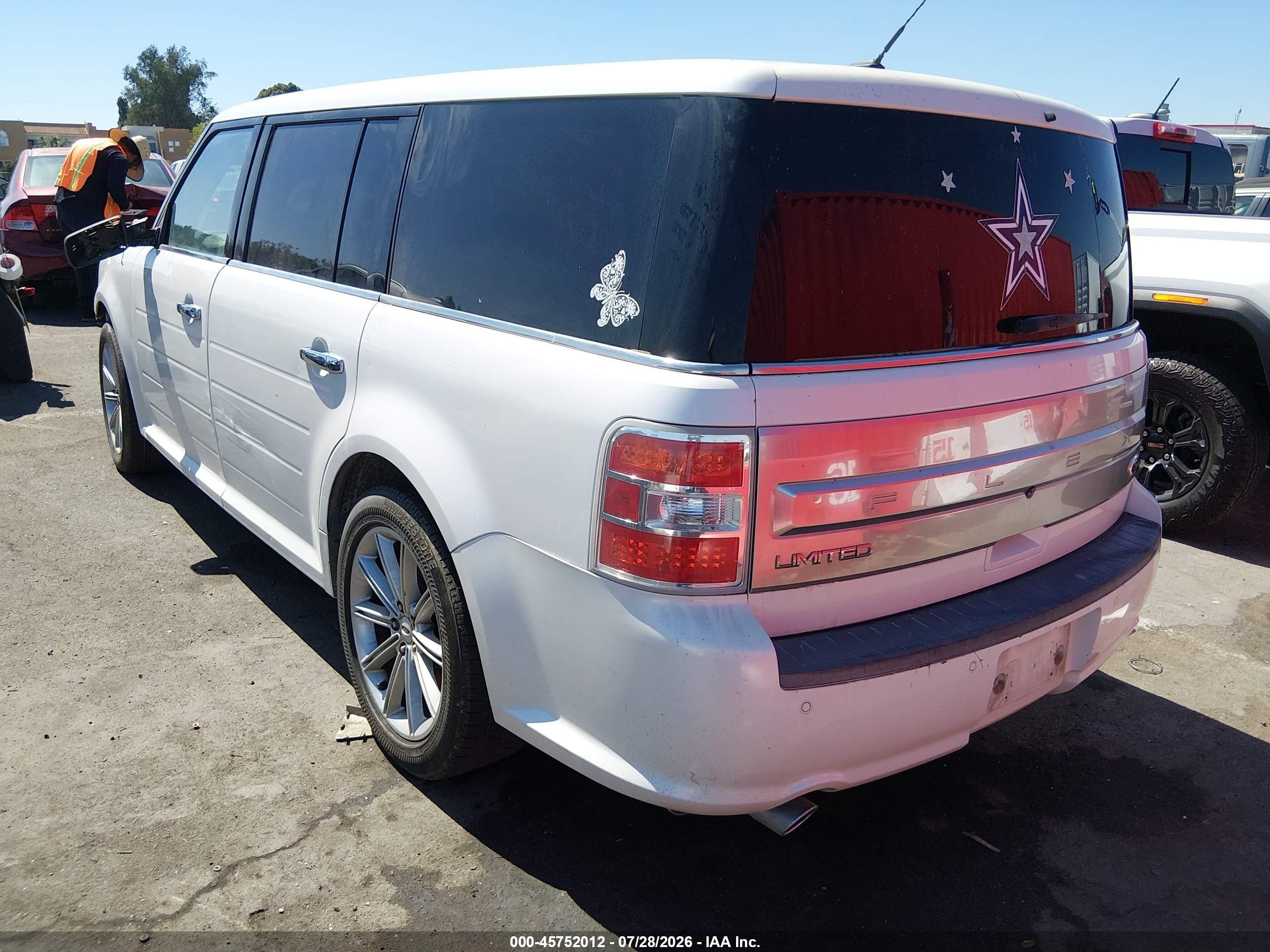 2013 Ford Flex Limited Белый vin: 2FMGK5D86DBD18954
