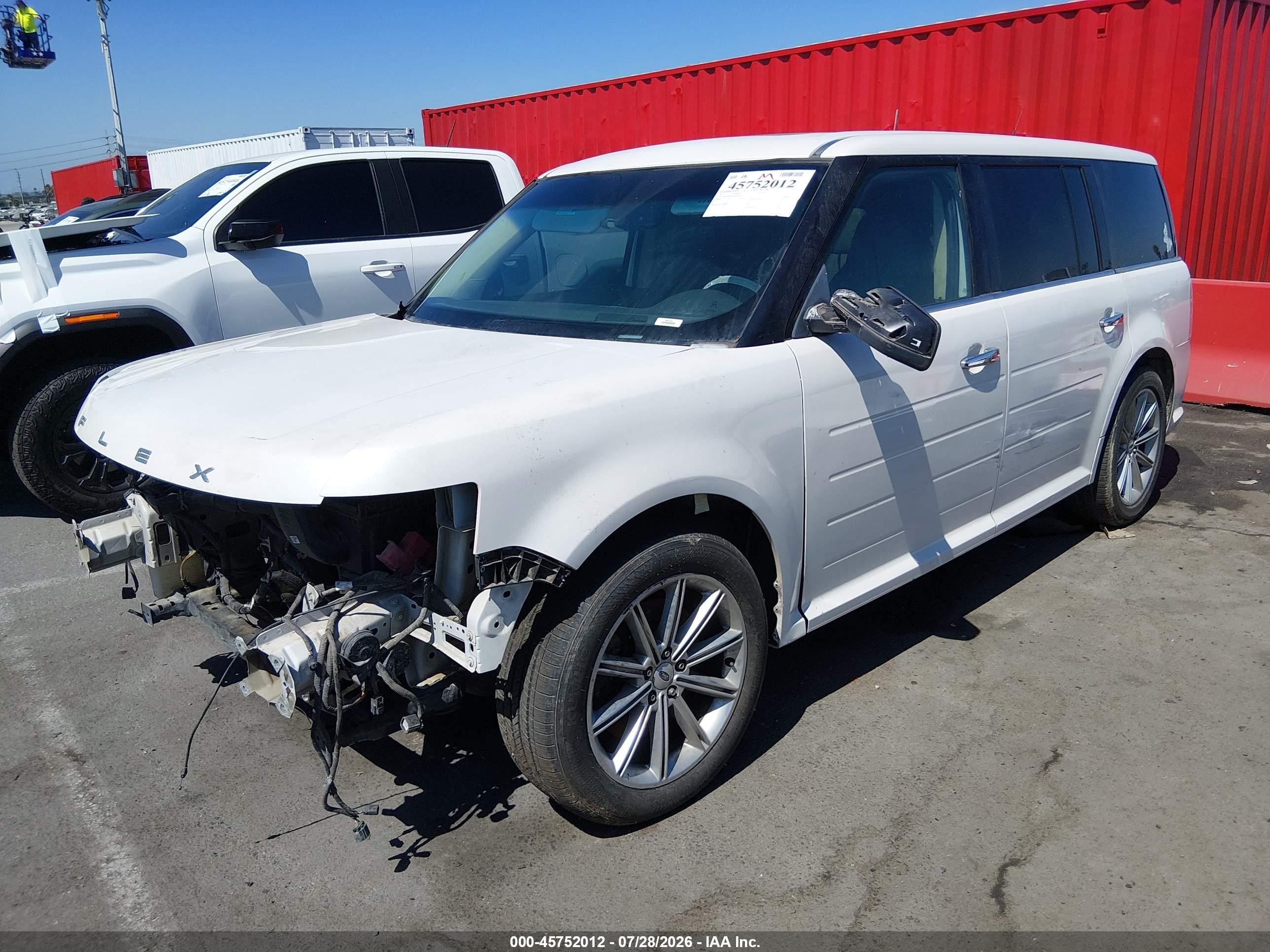2013 Ford Flex Limited Белый vin: 2FMGK5D86DBD18954