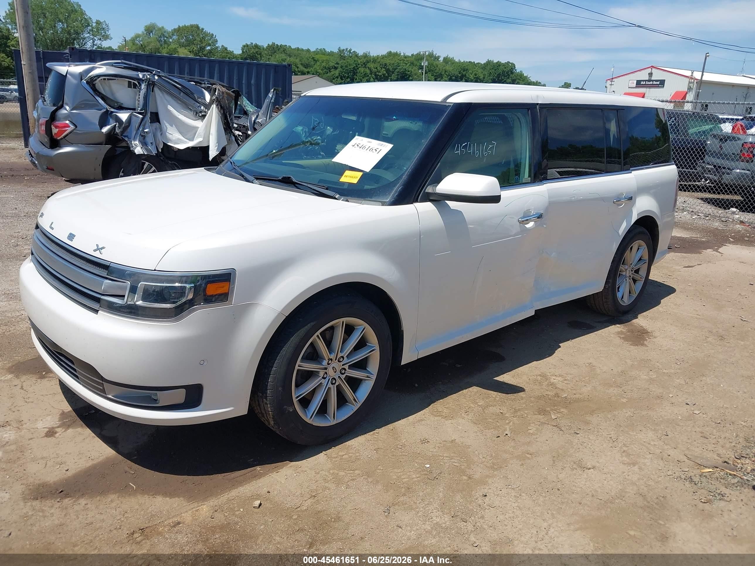 2013 Ford Flex Limited White vin: 2FMGK5D86DBD33387