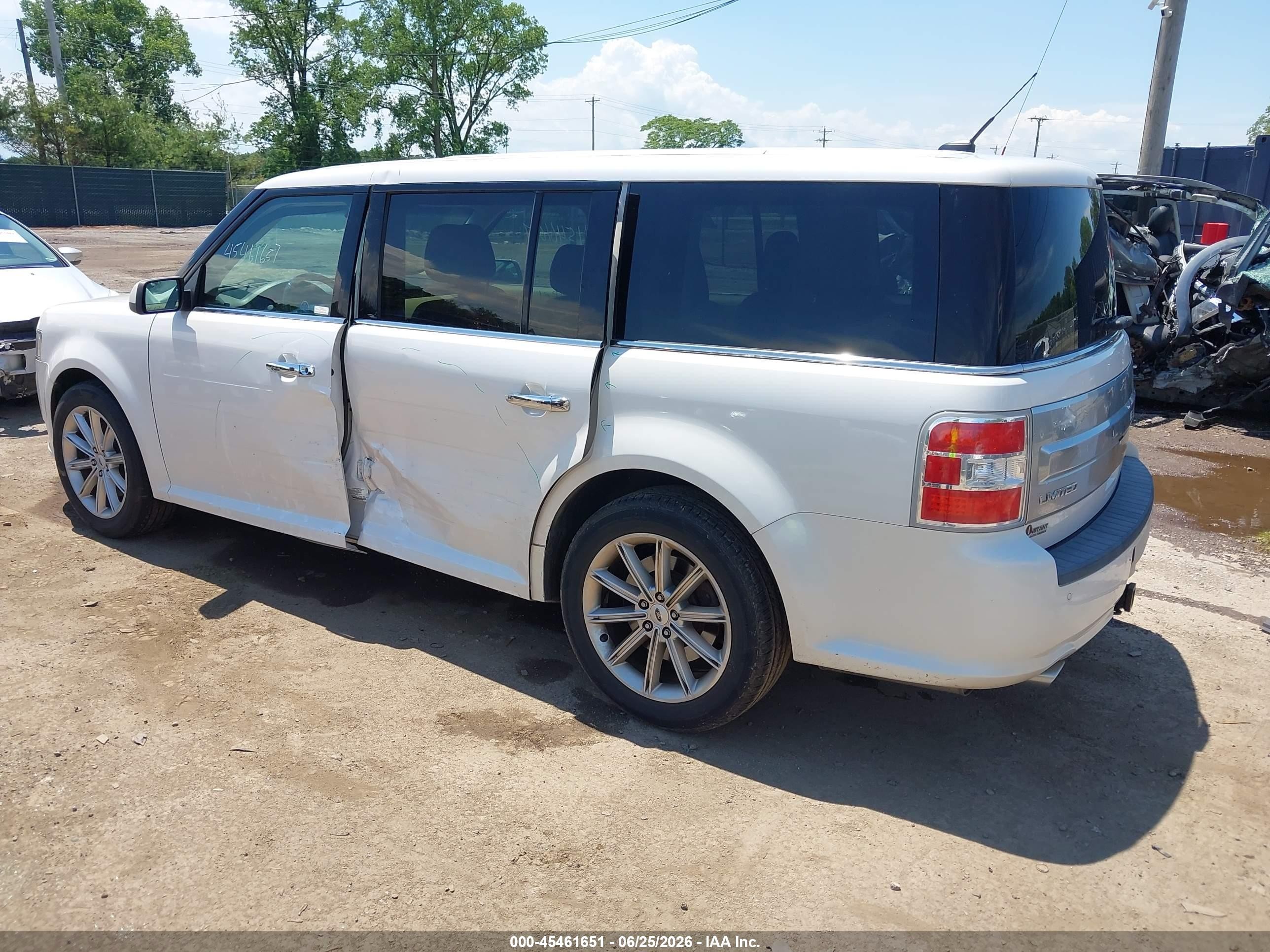 2013 Ford Flex Limited White vin: 2FMGK5D86DBD33387