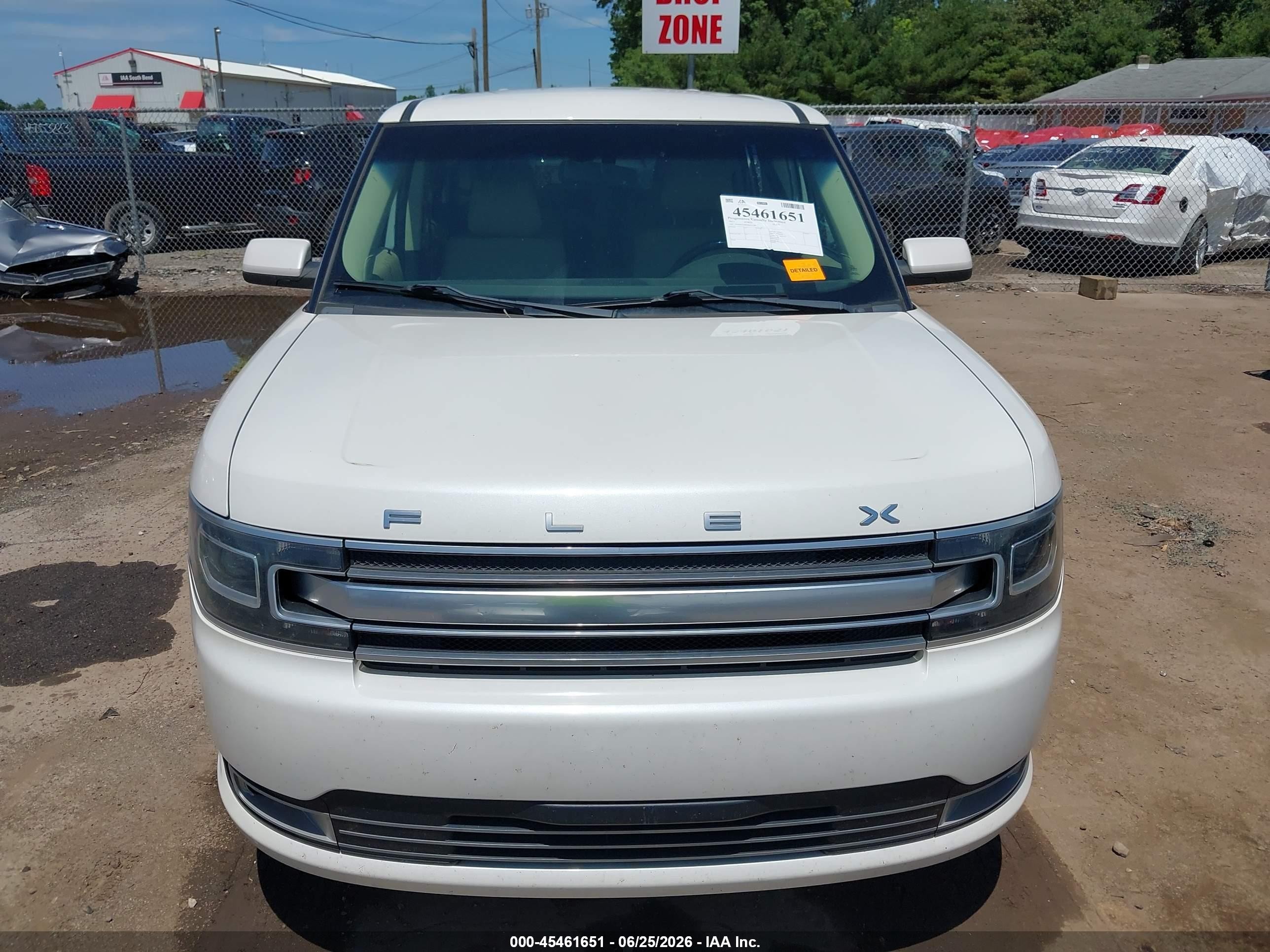 2013 Ford Flex Limited White vin: 2FMGK5D86DBD33387