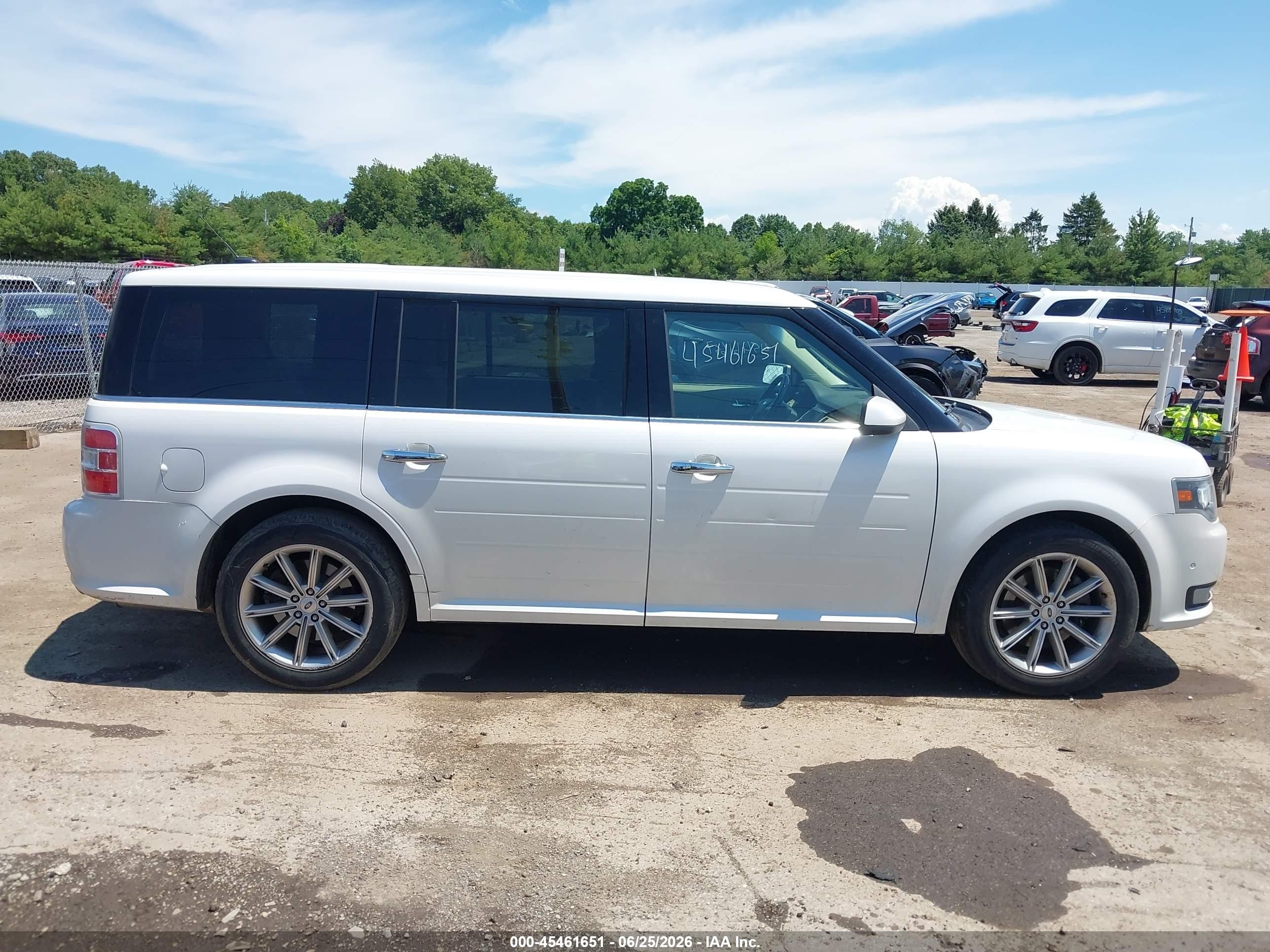 2013 Ford Flex Limited White vin: 2FMGK5D86DBD33387