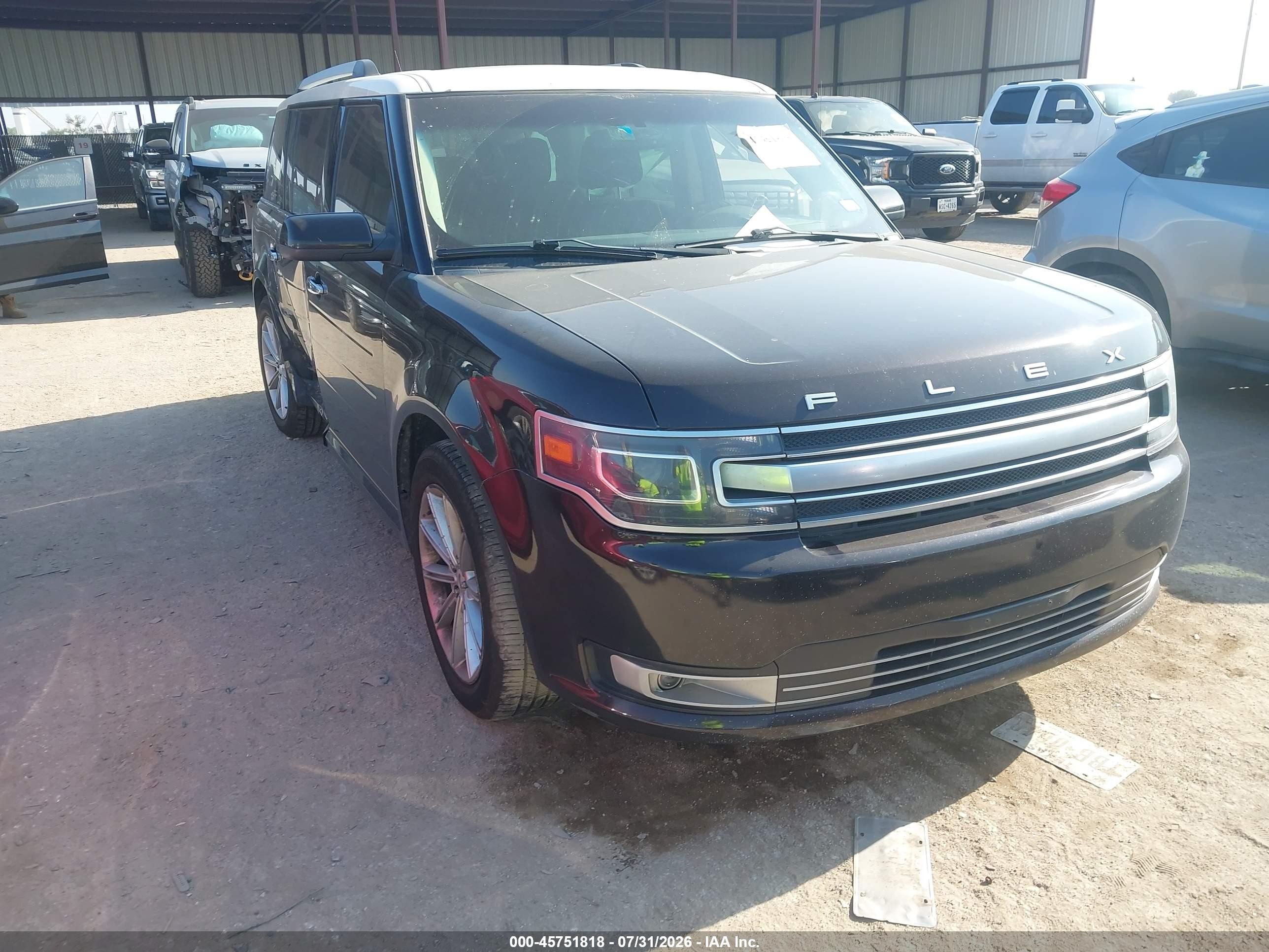 2014 Ford Flex Limited Black vin: 2FMGK5D86EBD15487