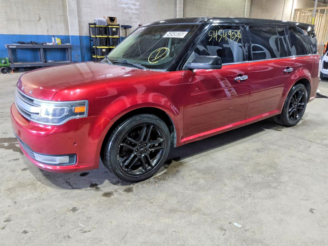 2014 Ford Flex Limited Red vin: 2FMGK5D86EBD23041