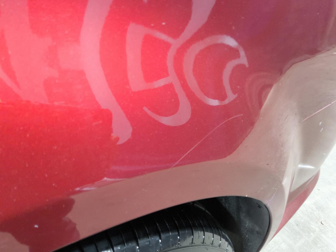 2014 Ford Flex Limited Red vin: 2FMGK5D86EBD23041 Damage: Left Qtr Panel, Heavy Scratch, 4 To 5 Inches