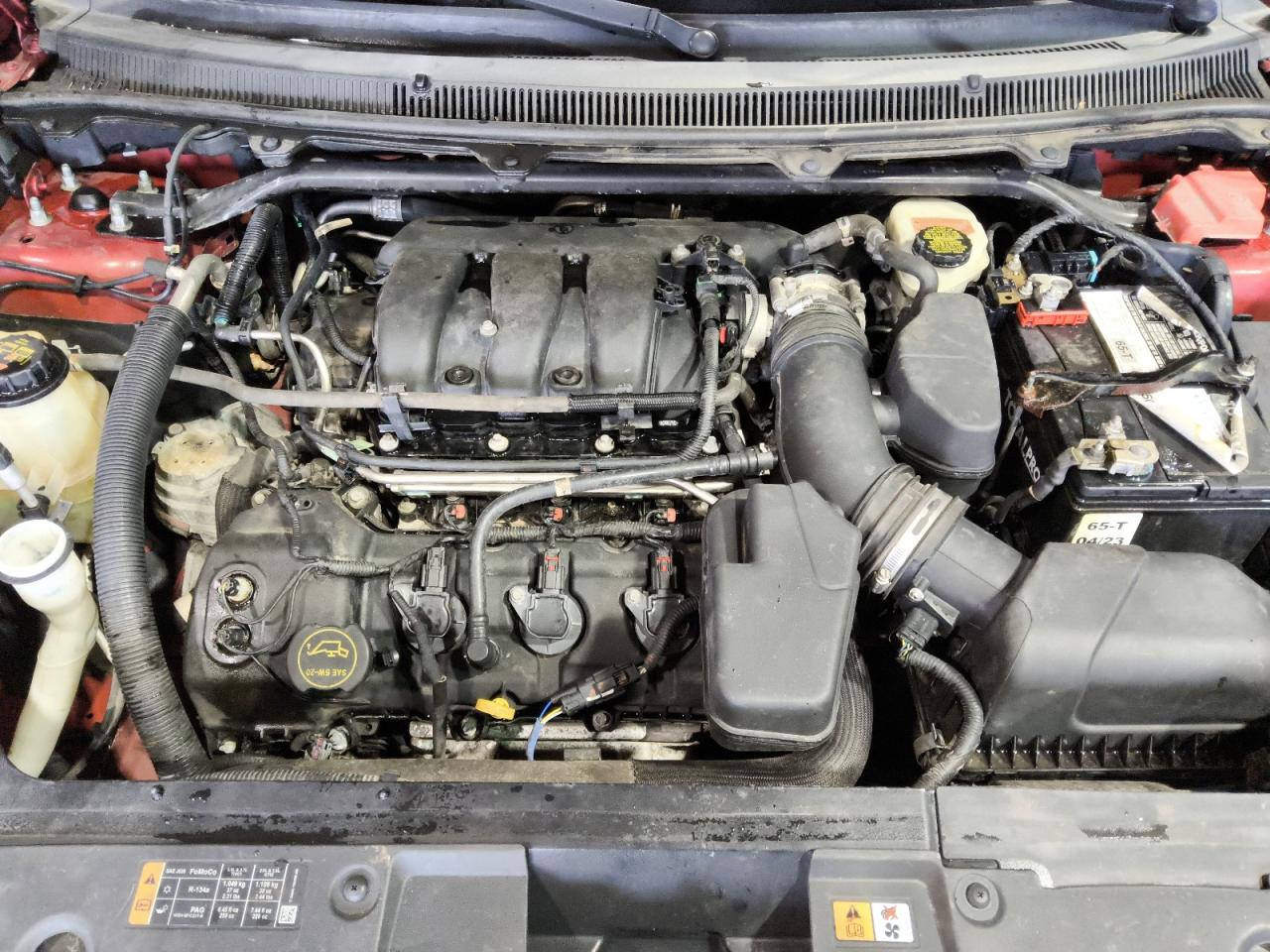 2014 Ford Flex Limited Red vin: 2FMGK5D86EBD23041 Damage: Timing Cover, Leak, Repair Required