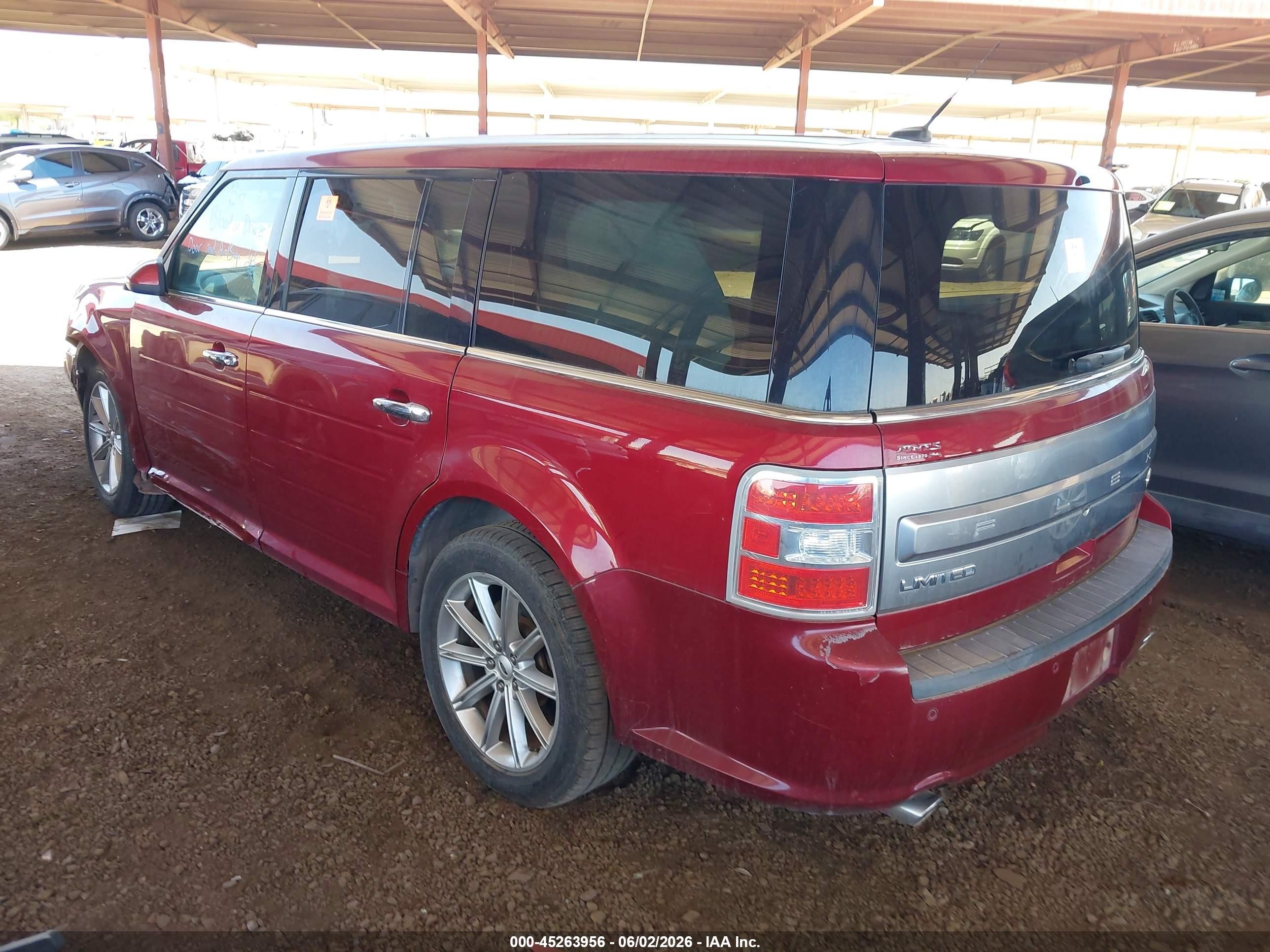 2014 Ford Flex Limited Красный vin: 2FMGK5D86EBD24304
