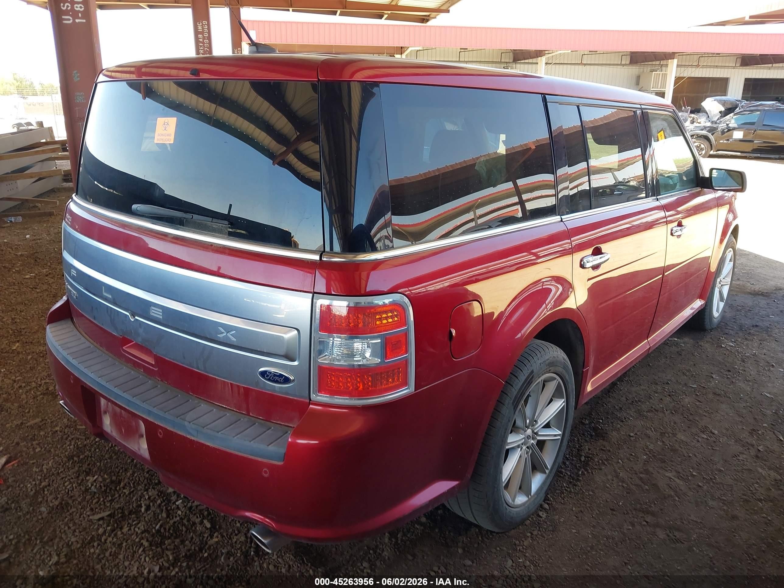 2014 Ford Flex Limited Красный vin: 2FMGK5D86EBD24304