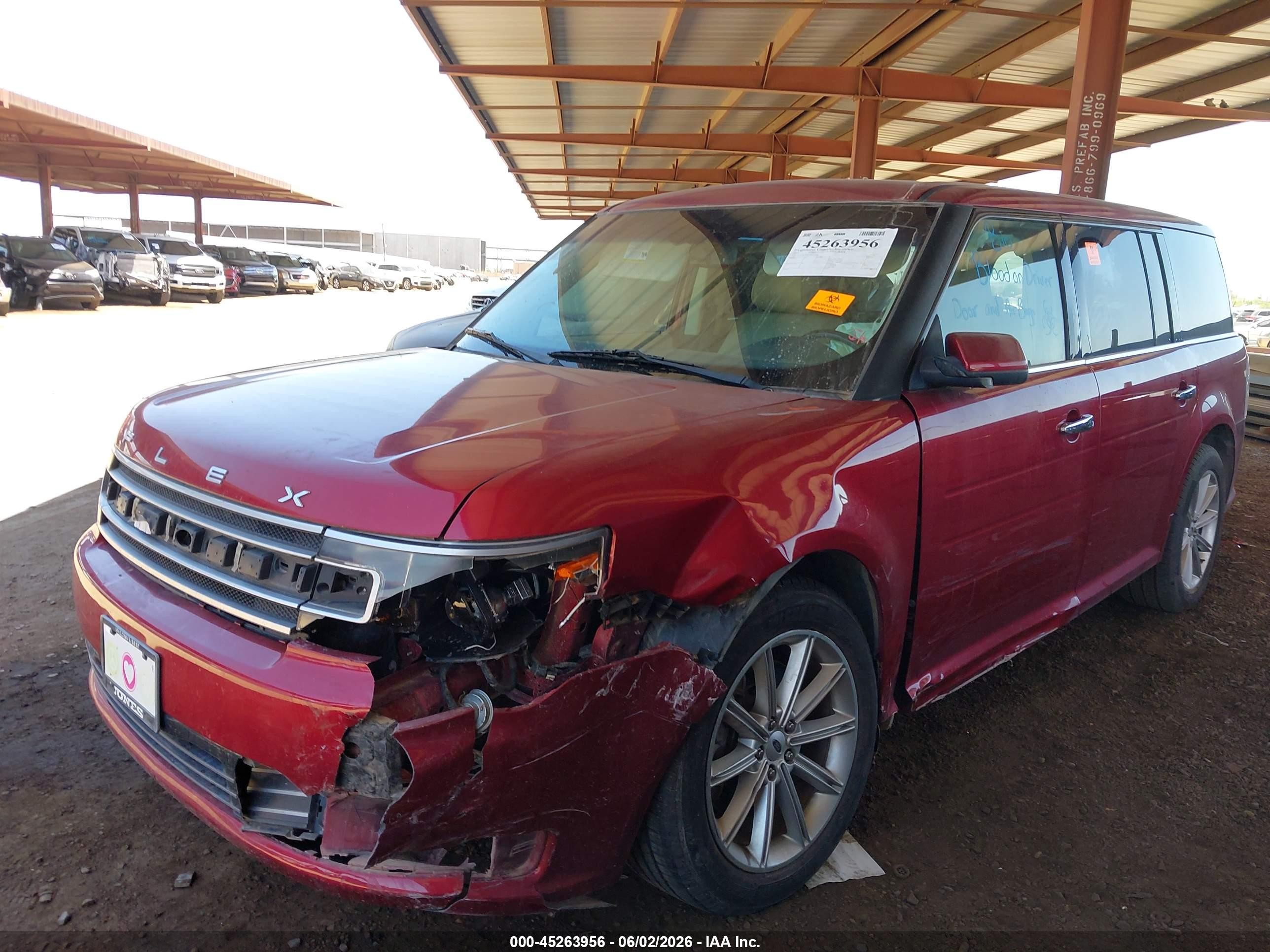 2014 Ford Flex Limited Красный vin: 2FMGK5D86EBD24304