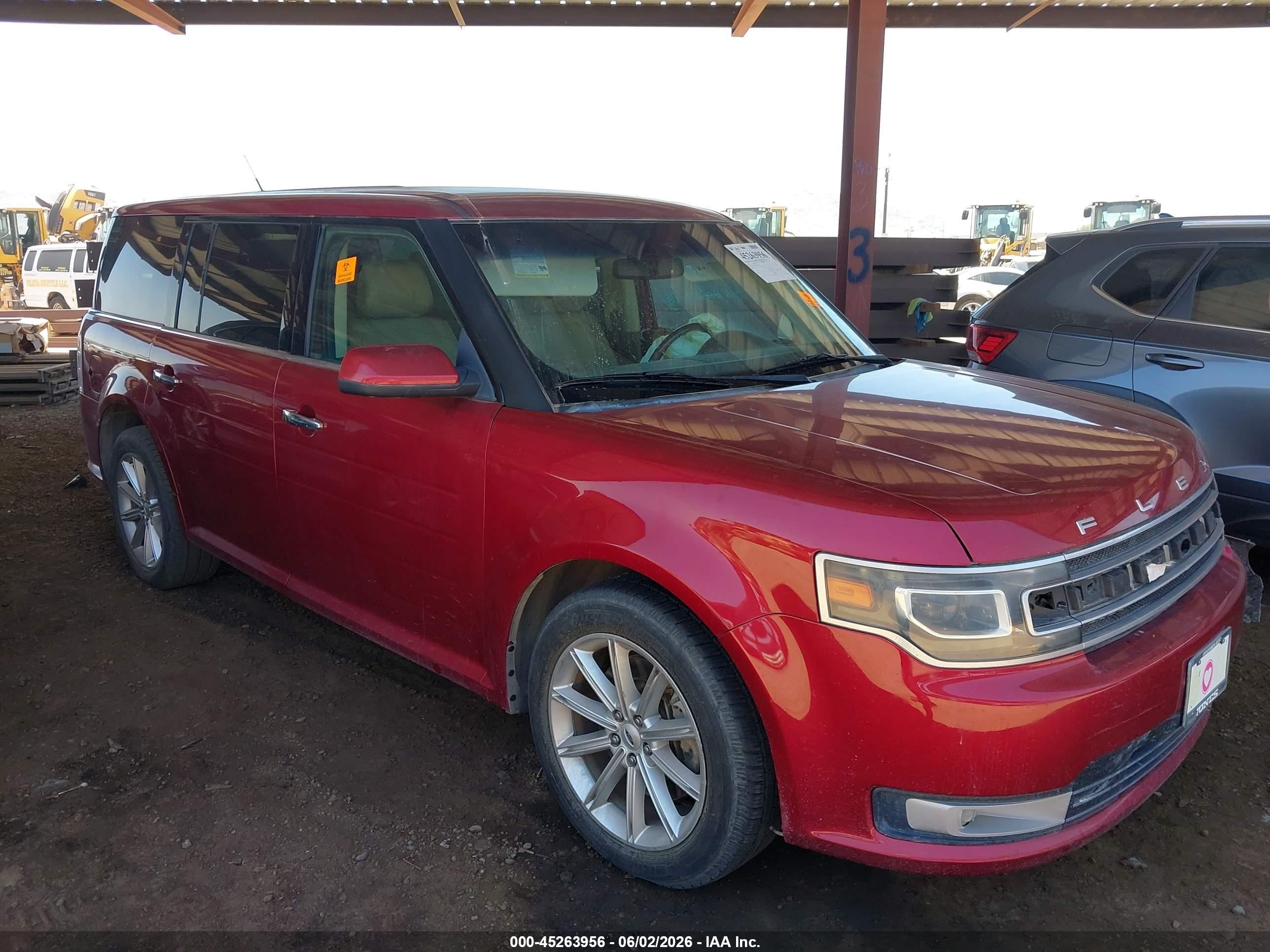 2014 Ford Flex Limited Красный vin: 2FMGK5D86EBD24304