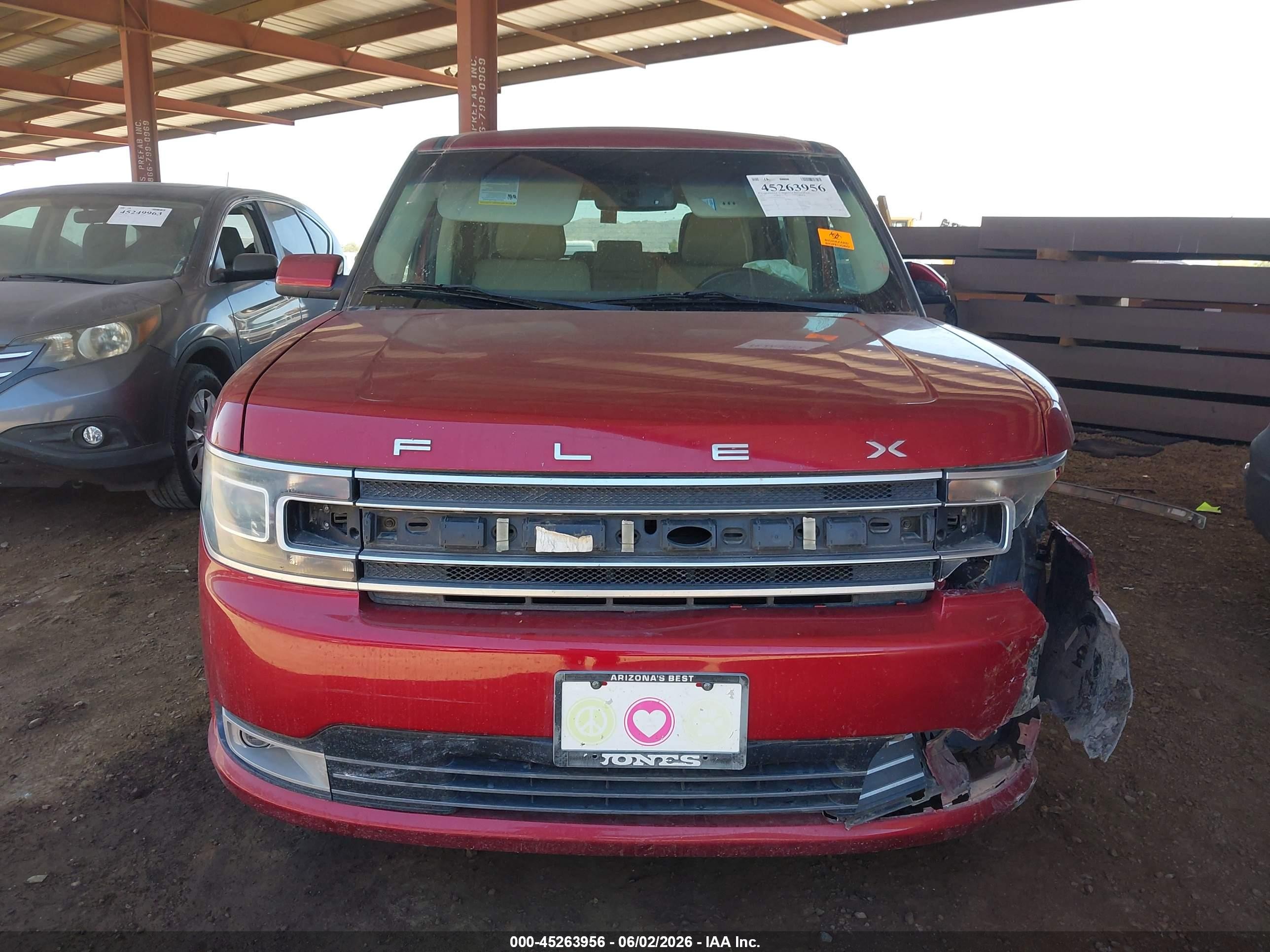 2014 Ford Flex Limited Красный vin: 2FMGK5D86EBD24304