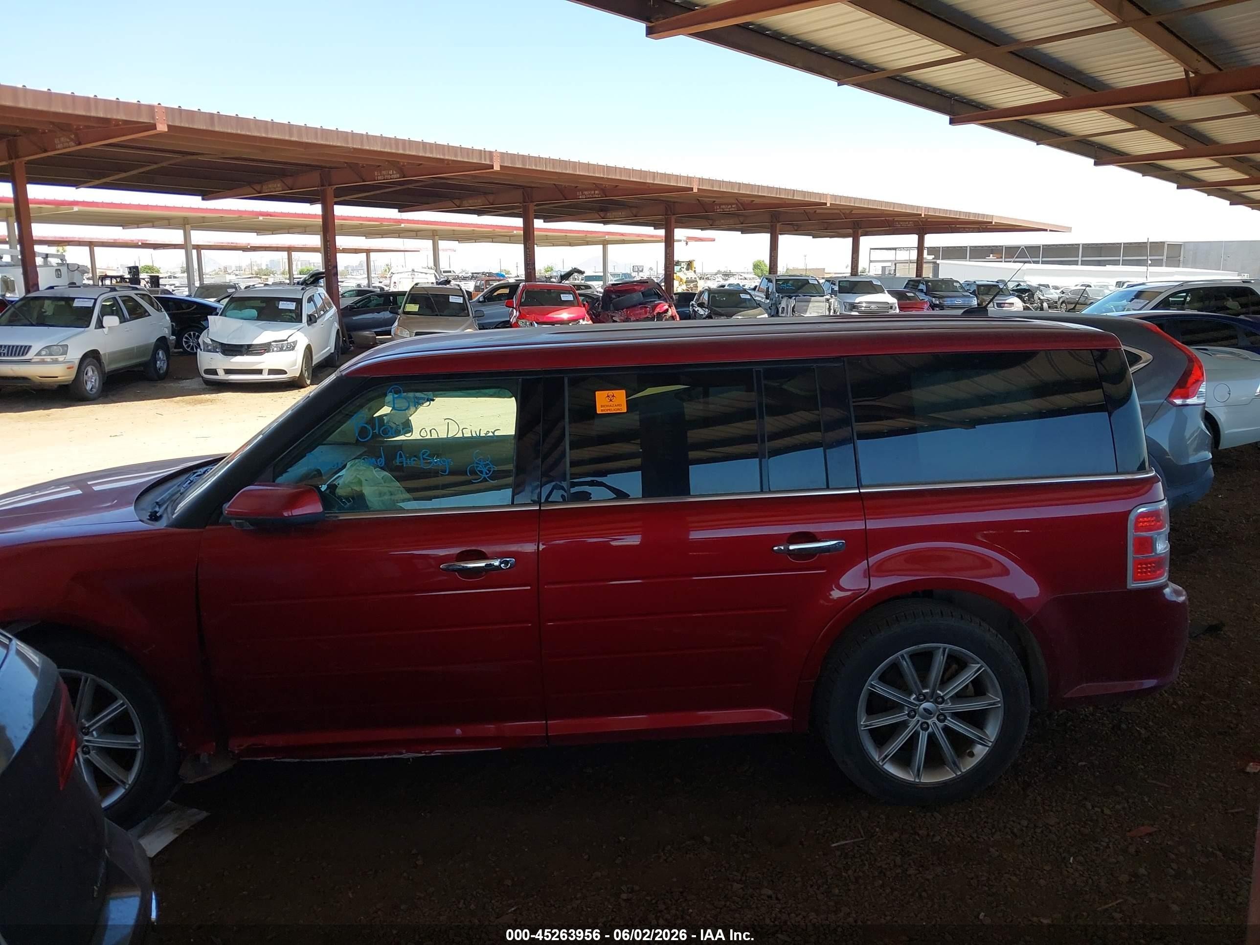 2014 Ford Flex Limited Красный vin: 2FMGK5D86EBD24304