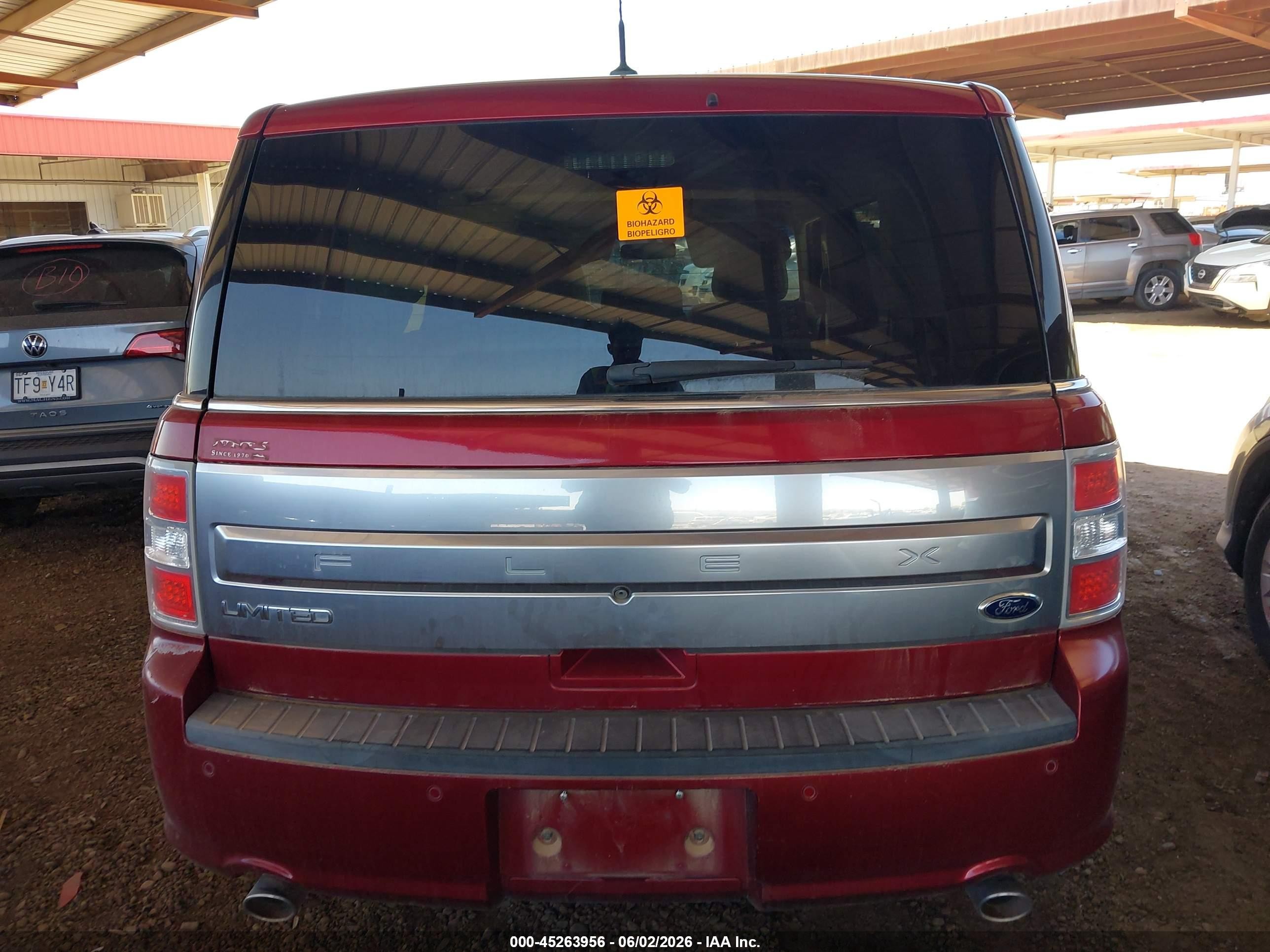 2014 Ford Flex Limited Красный vin: 2FMGK5D86EBD24304