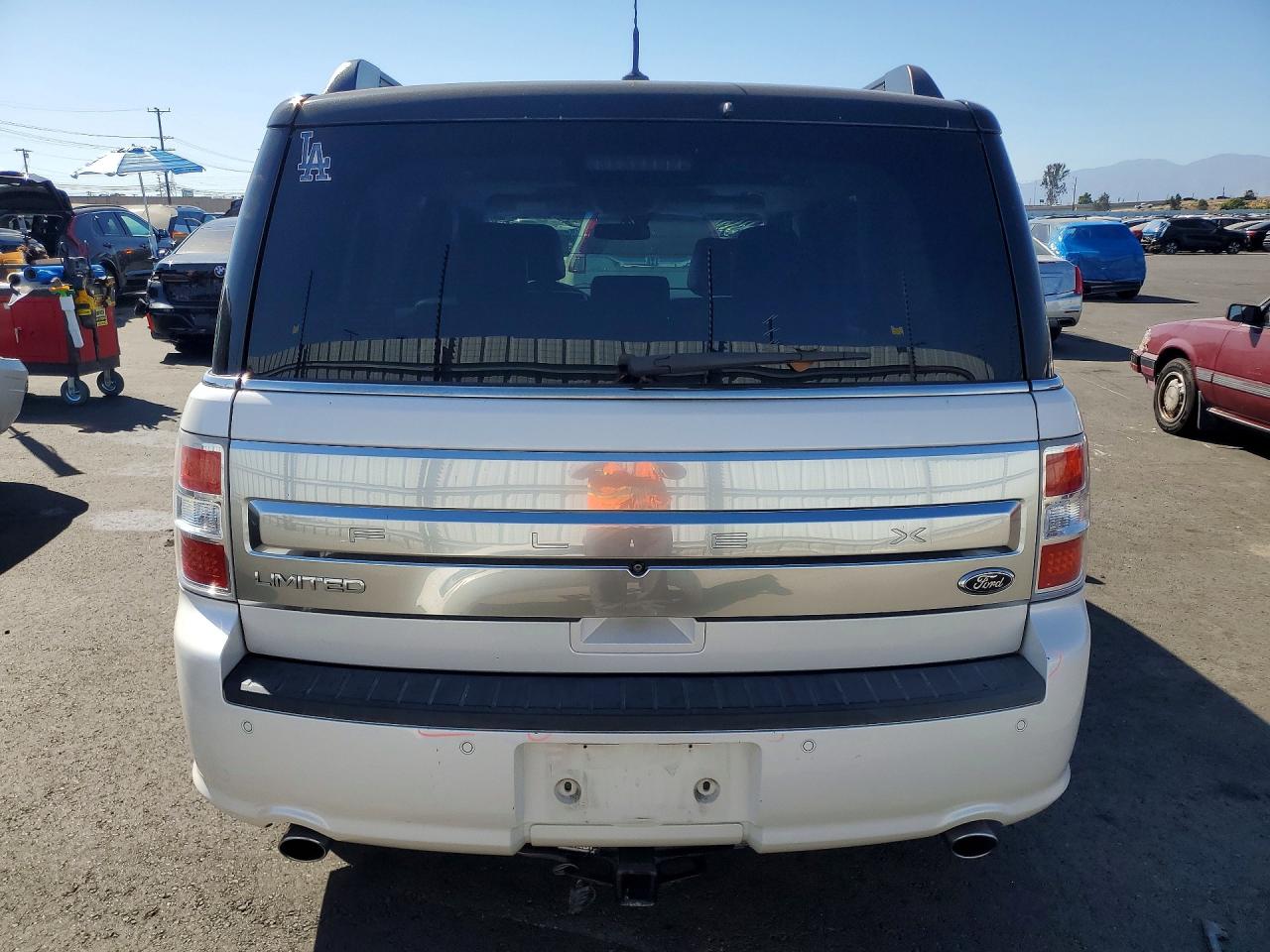 2014 Ford Flex Limited White vin: 2FMGK5D86EBD45394