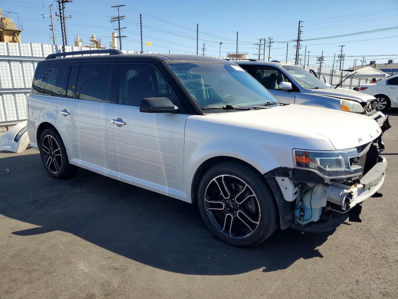 2014 Ford Flex Limited White vin: 2FMGK5D86EBD45394