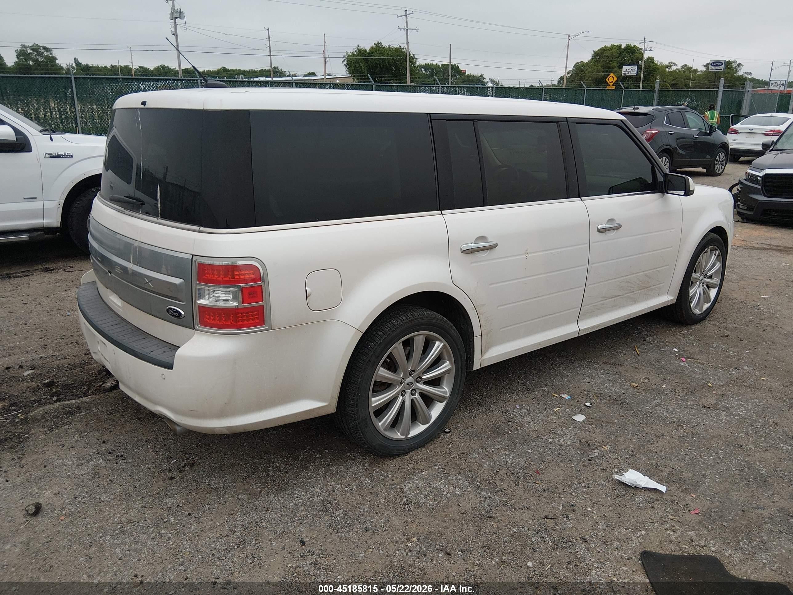 2013 Ford Flex Limited White vin: 2FMGK5D87DBD21250