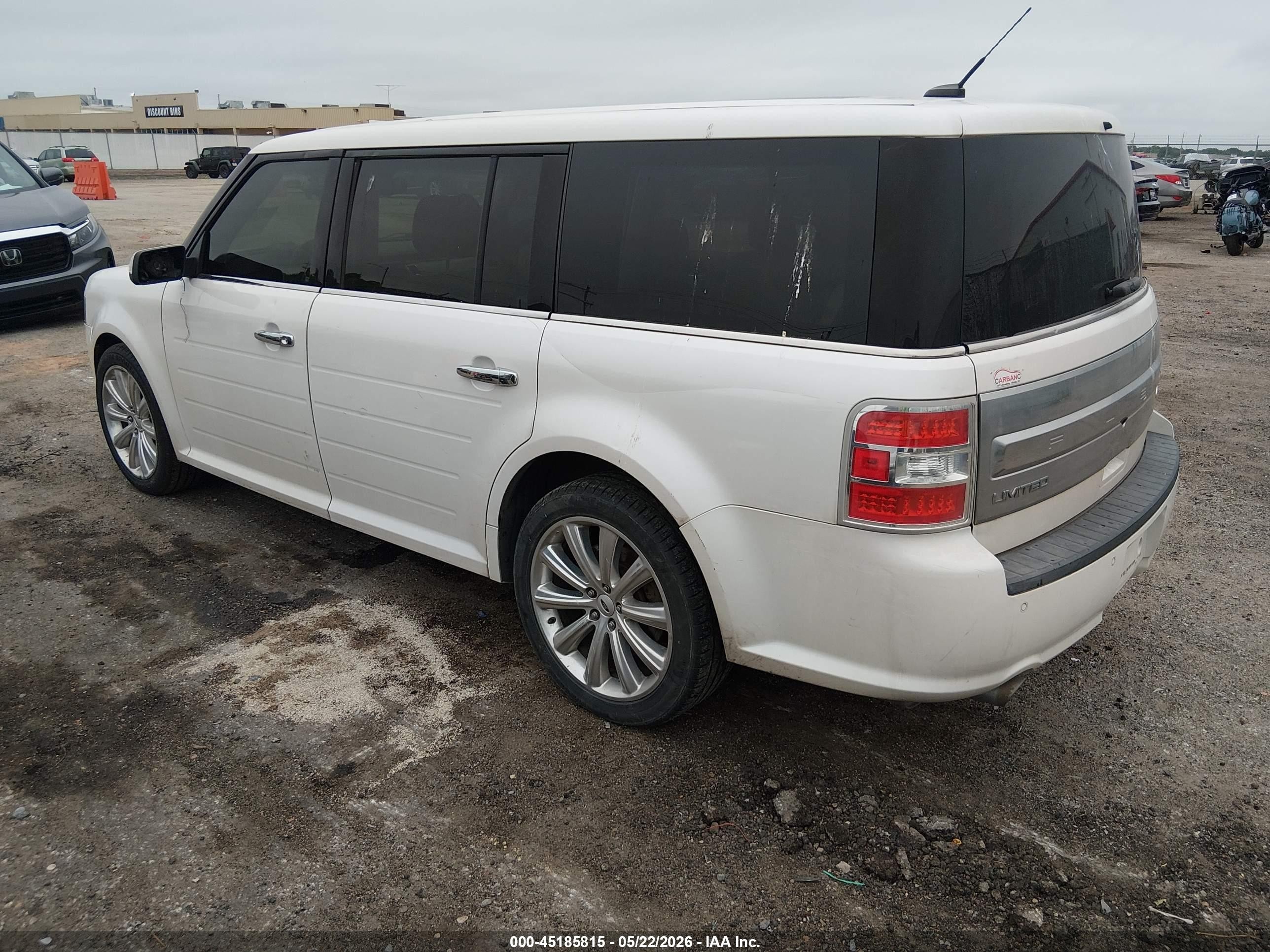2013 Ford Flex Limited White vin: 2FMGK5D87DBD21250