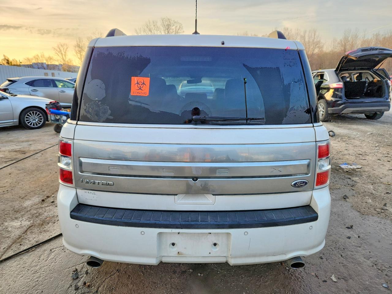 2014 Ford Flex Limited White vin: 2FMGK5D88EBD09321