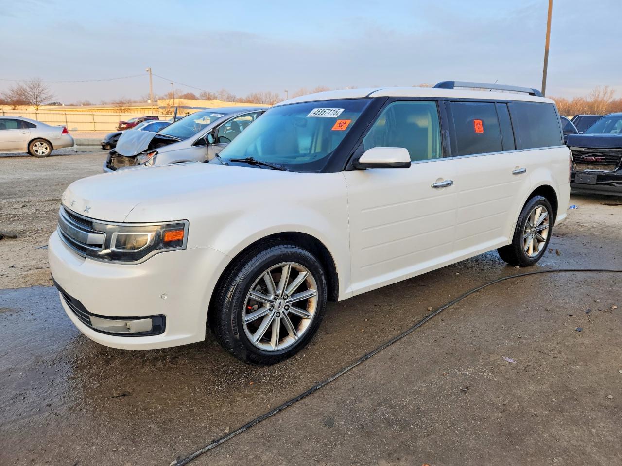 2014 Ford Flex Limited White vin: 2FMGK5D88EBD09321