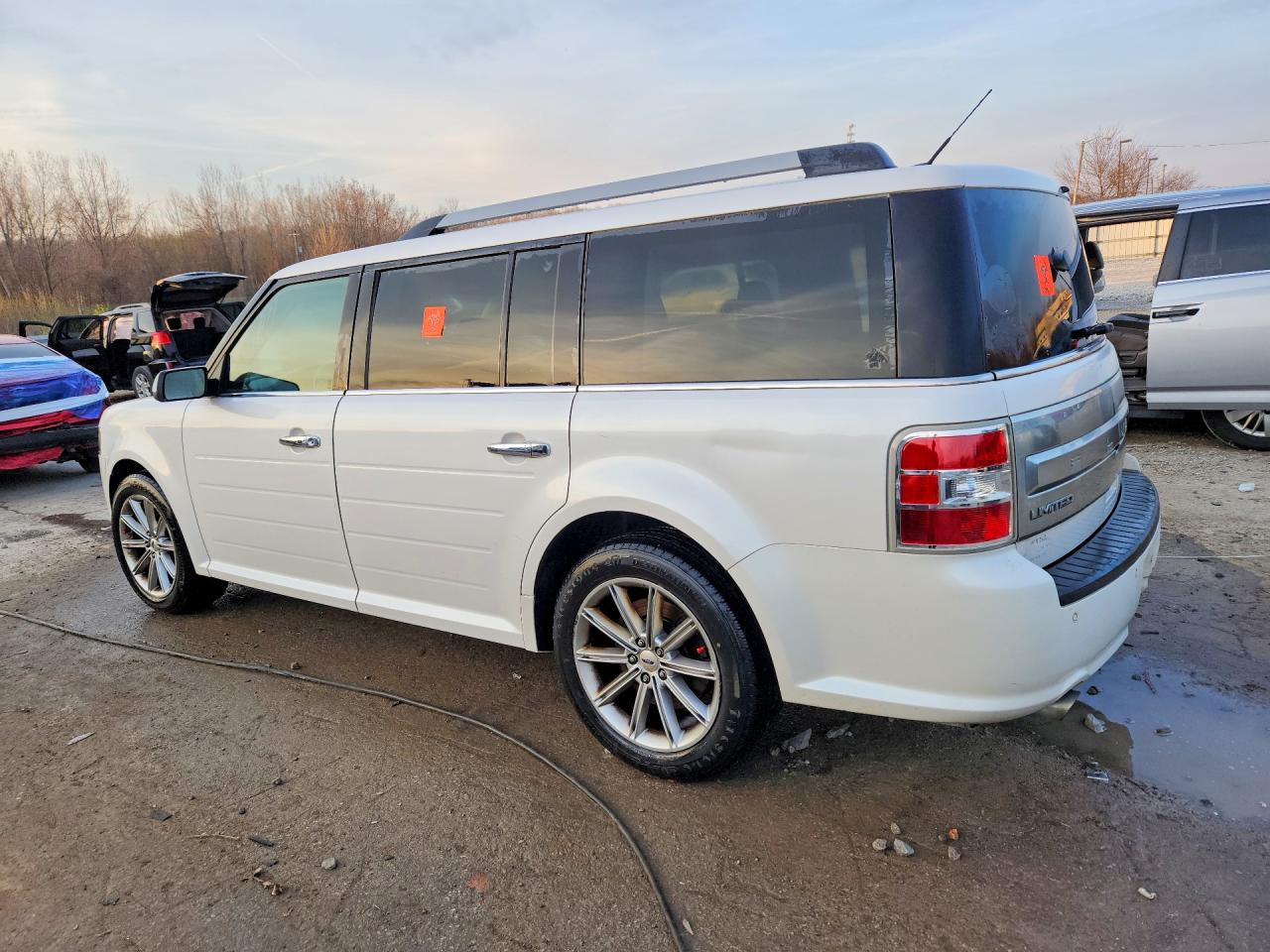 2014 Ford Flex Limited White vin: 2FMGK5D88EBD09321