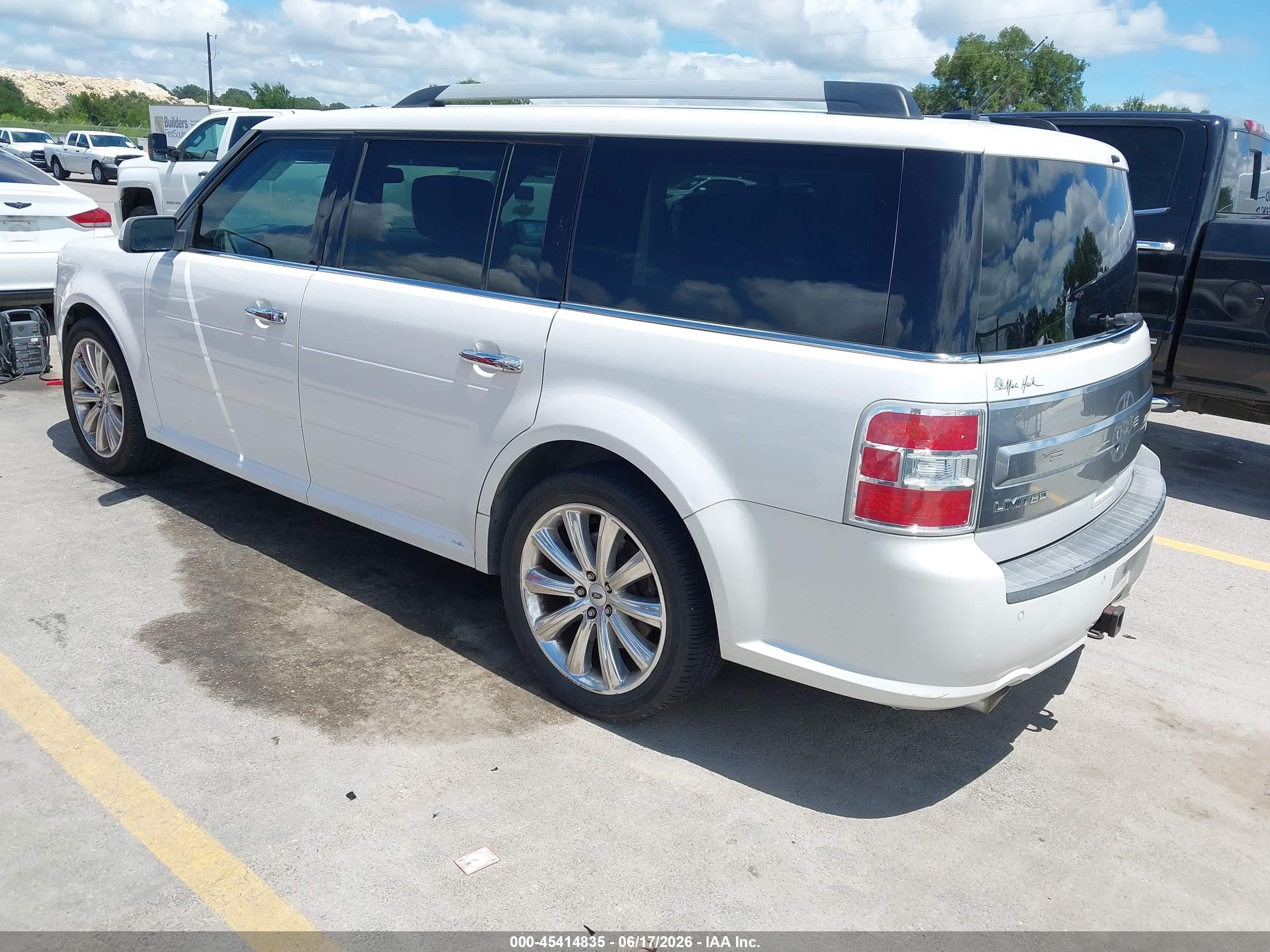 2014 Ford Flex Limited White vin: 2FMGK5D88EBD09688