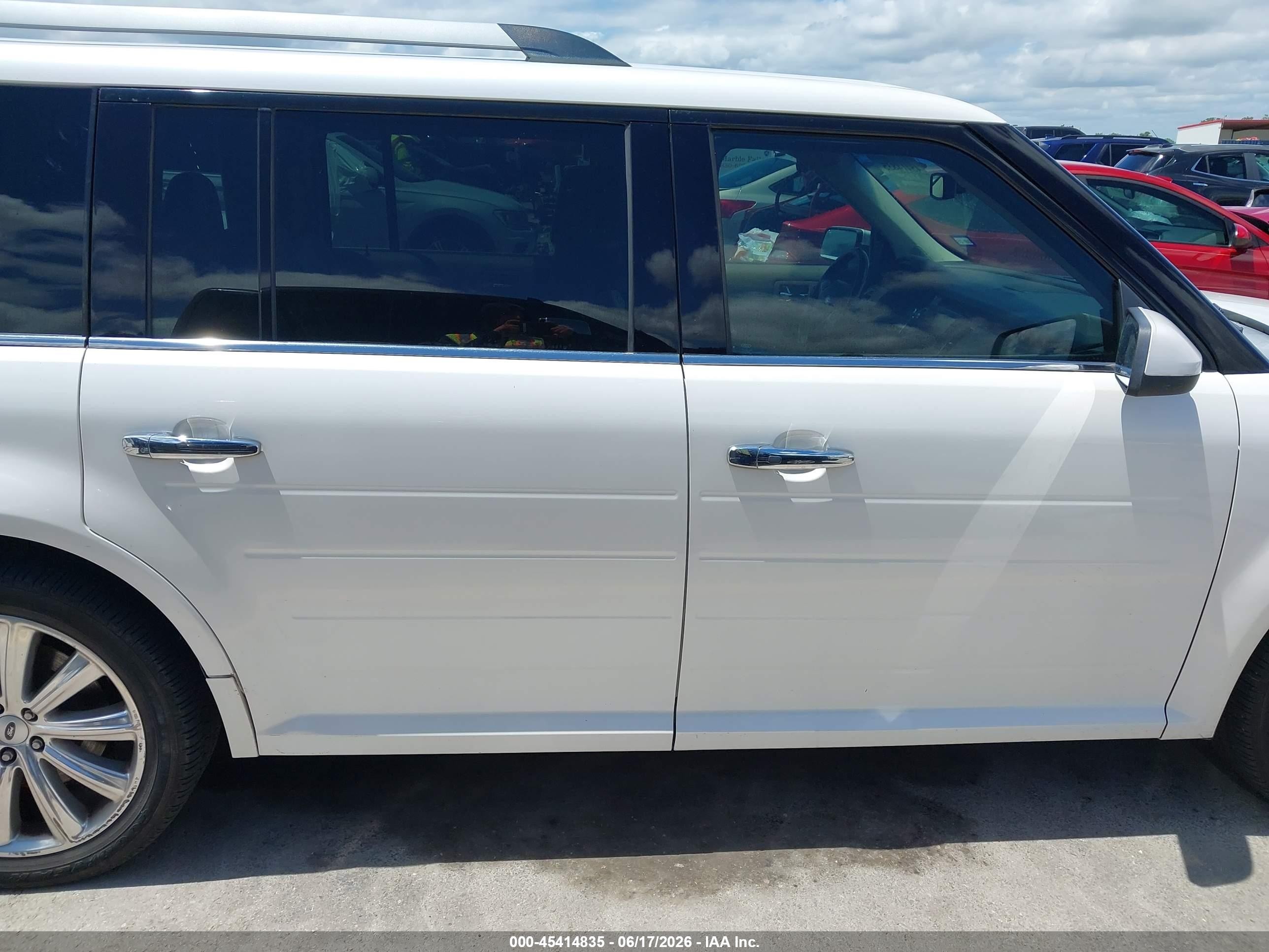 2014 Ford Flex Limited White vin: 2FMGK5D88EBD09688
